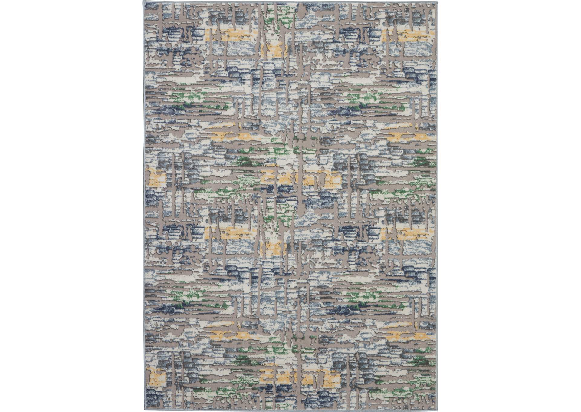 Nourison Urban Chic URC01 Grey Multicolor 5'x8' Abstract Area Rug,Nourison