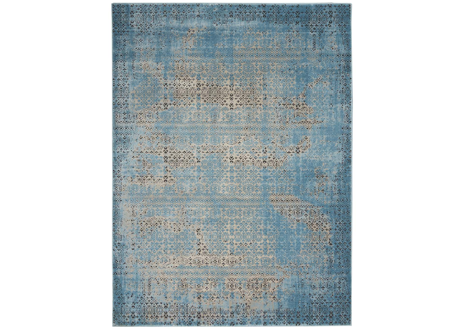 Nourison Karma KRM01 Blue 5'x7' Area Rug,Nourison