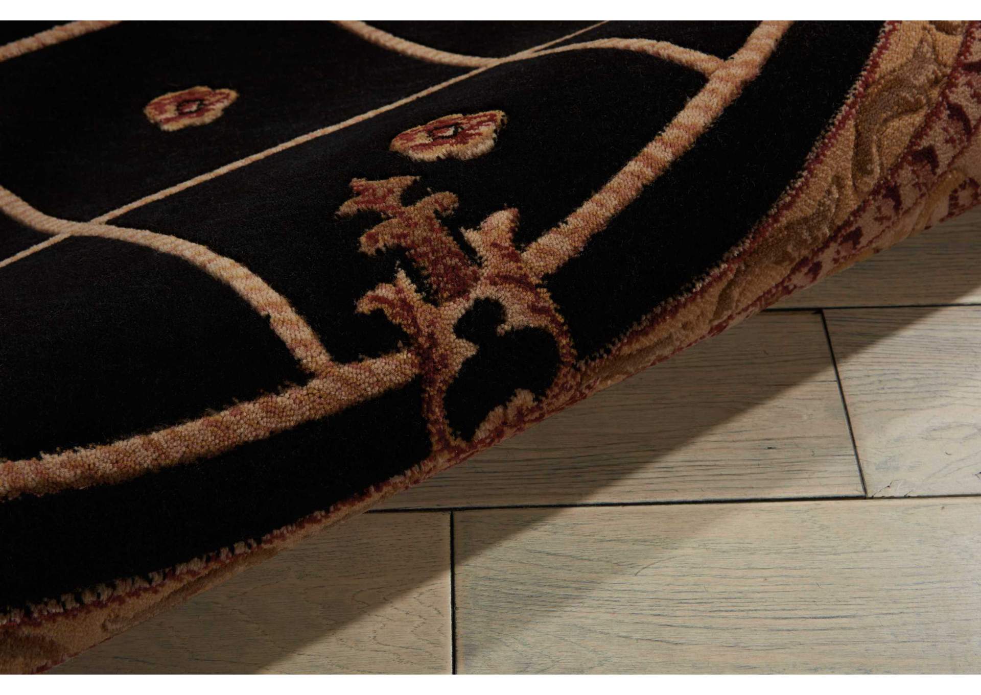 Nourison Ashton House AS03 Black 8' Round Rug,Nourison