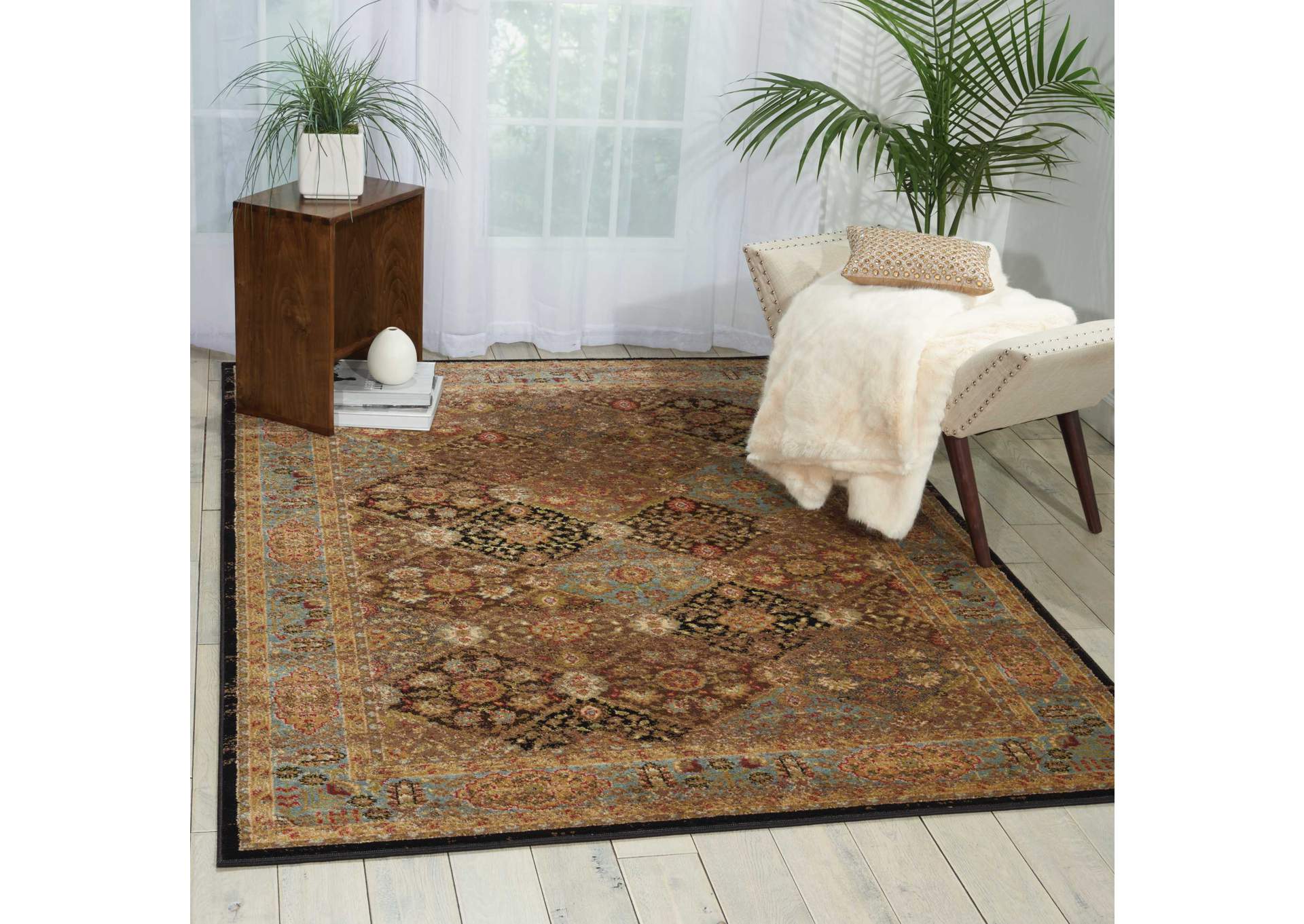 Nourison Delano DEL03 Black 5'x7' Area Rug,Nourison
