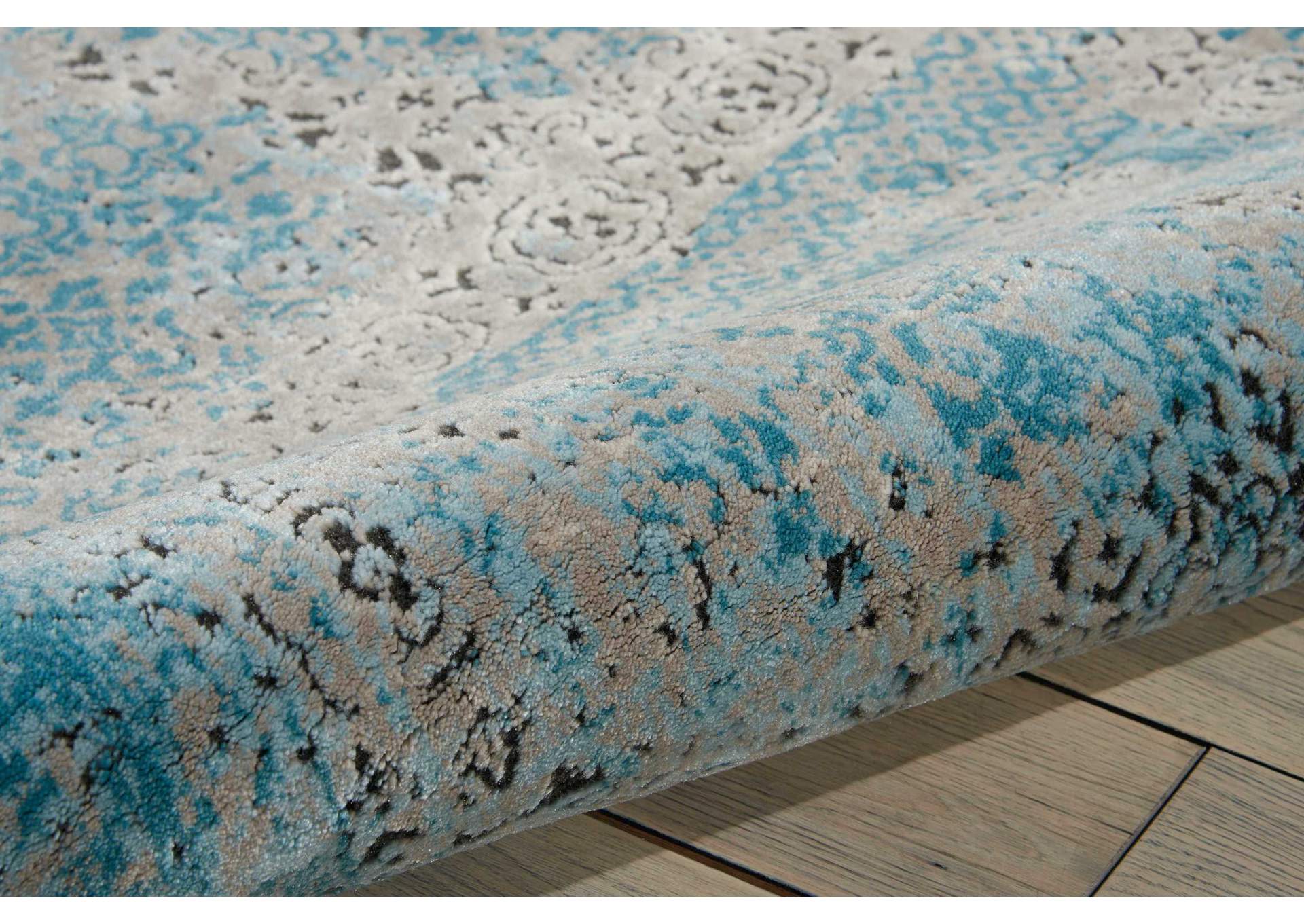 Nourison Karma KRM01 Blue 9'x13' Oversized Rug,Nourison