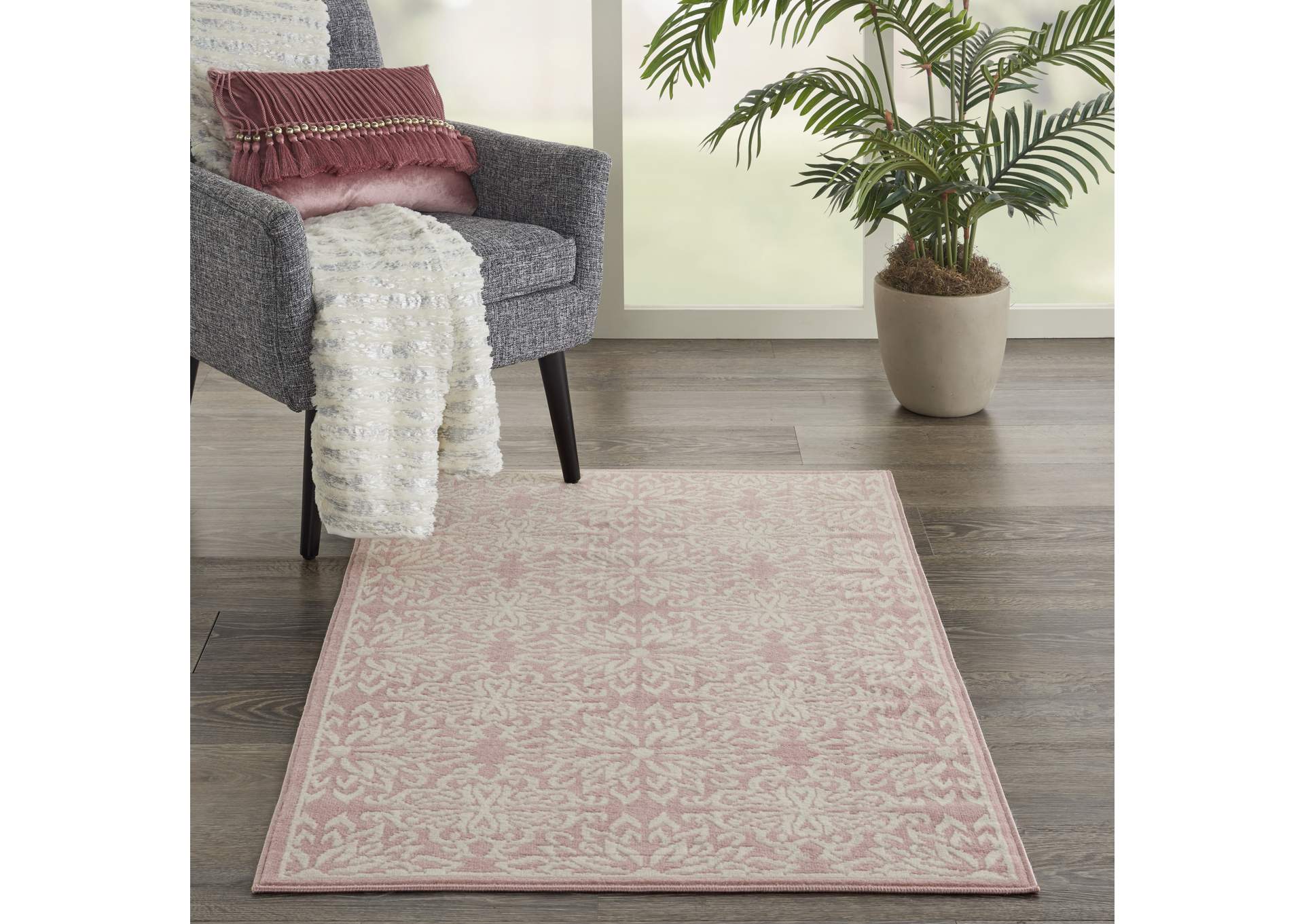 Nourison Jubilant 3'x5' Pink Area Rug,Nourison