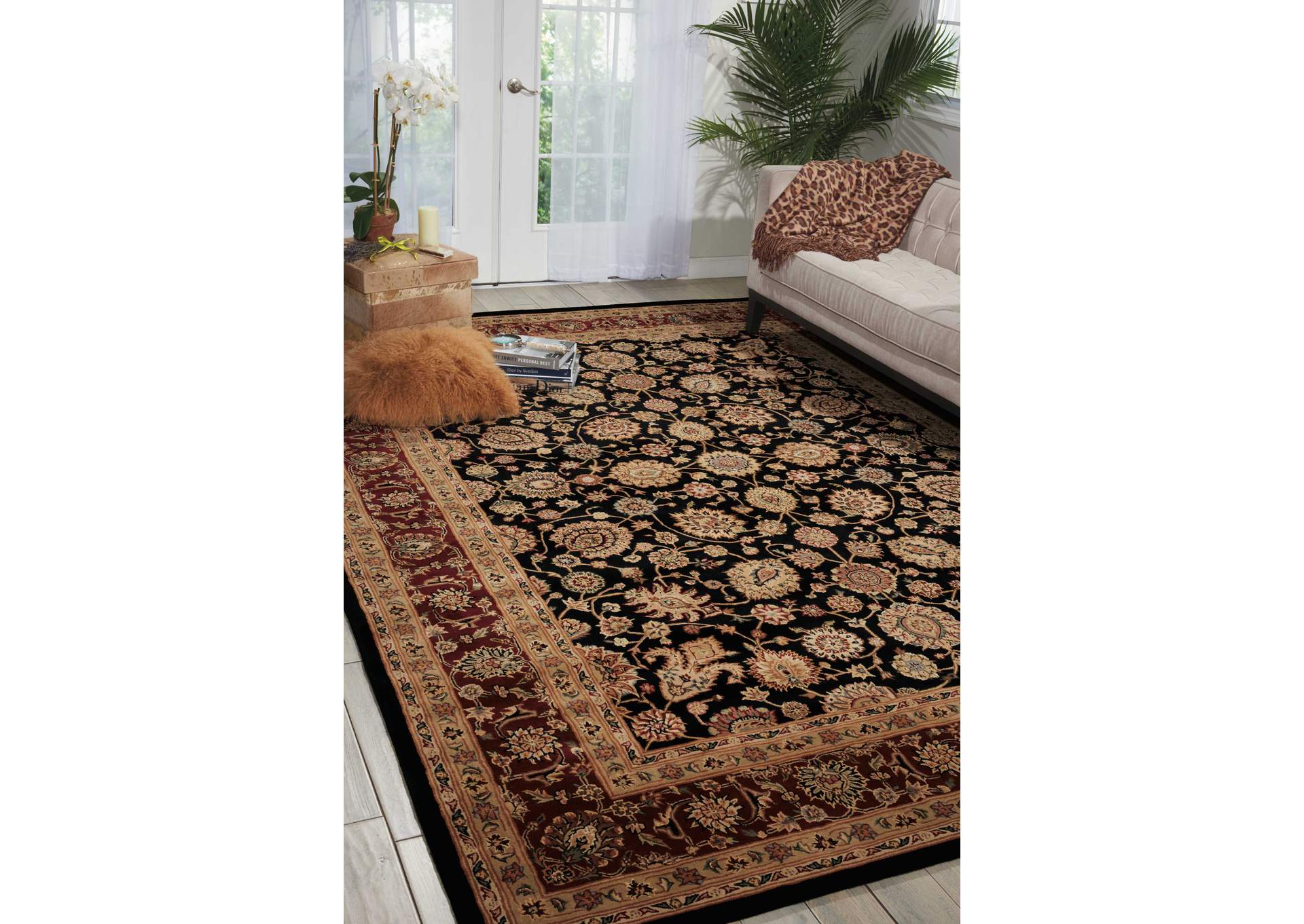 Nourison 2000 2017 Black 6'x9' Area Rug,Nourison