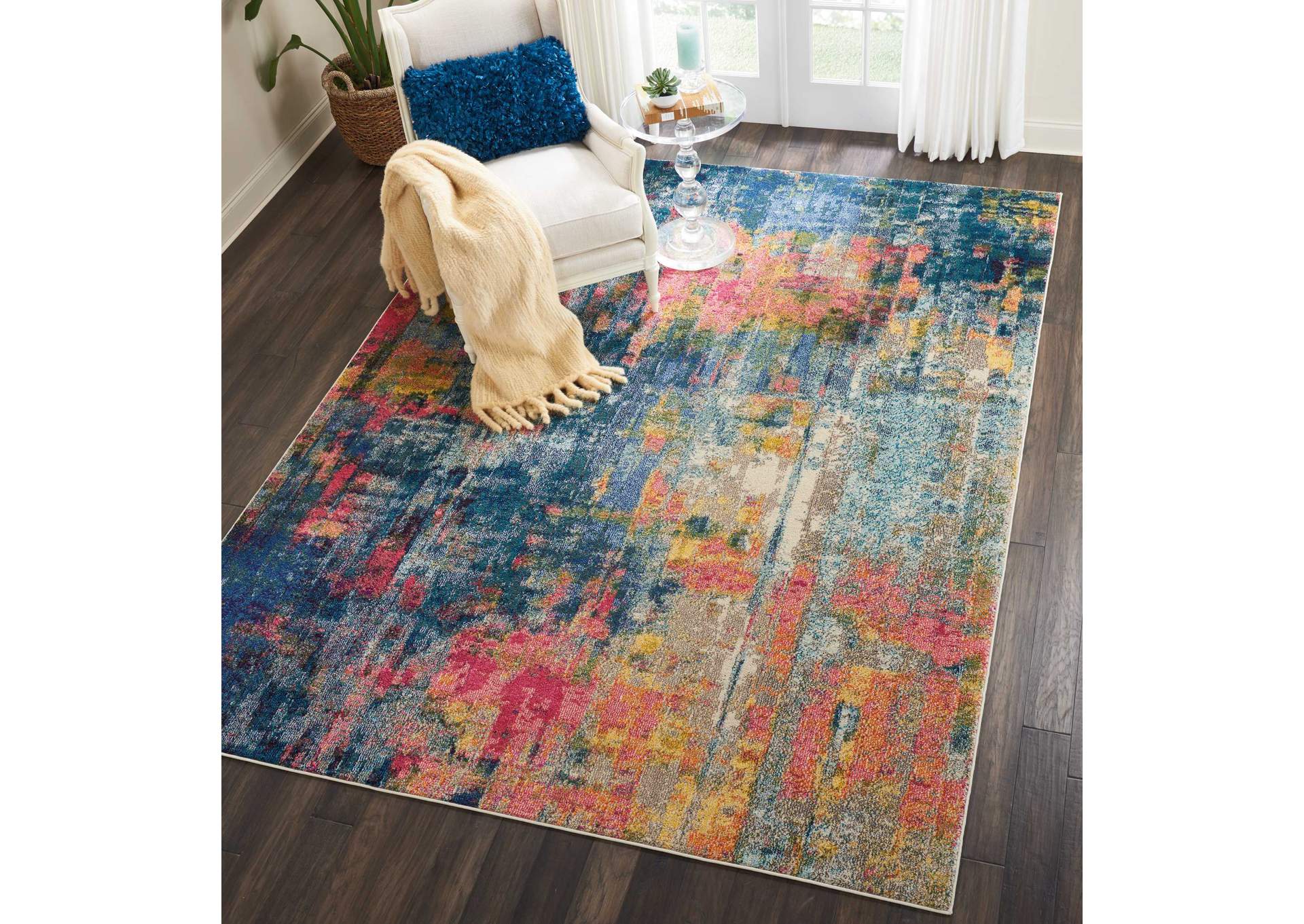 Nourison Celestial CES09 Blue Multicolor 8'x11' Oversized Rug,Nourison