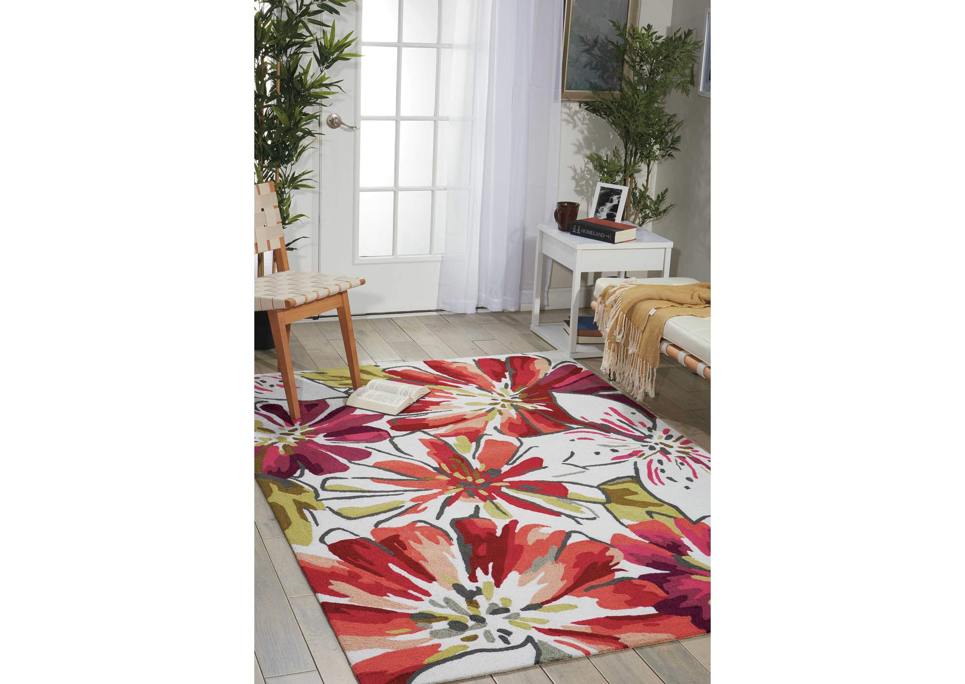 Nourison Fantasy FA16 White Multicolor 8'x11' Rug,Nourison