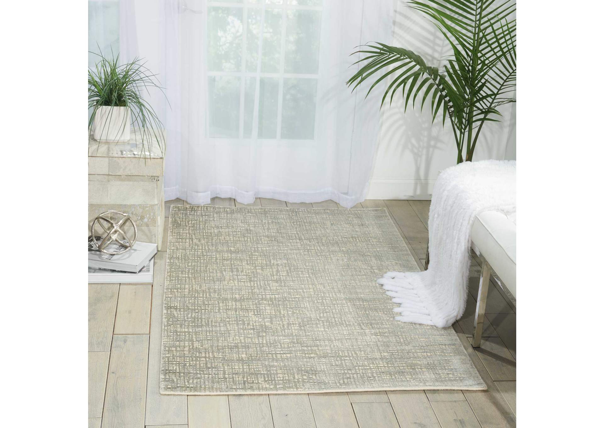 Nourison Starlight STA02 Grey 4'x6' Area Rug,Nourison