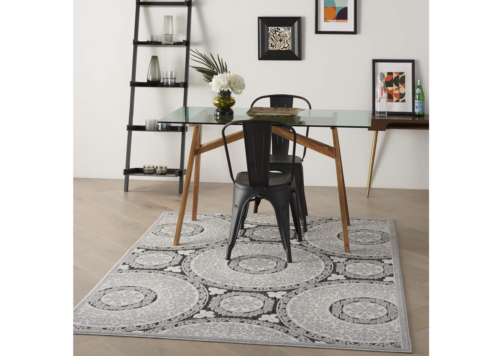 Nourison Key Largo 5'x7' Grey Area Rug,Nourison