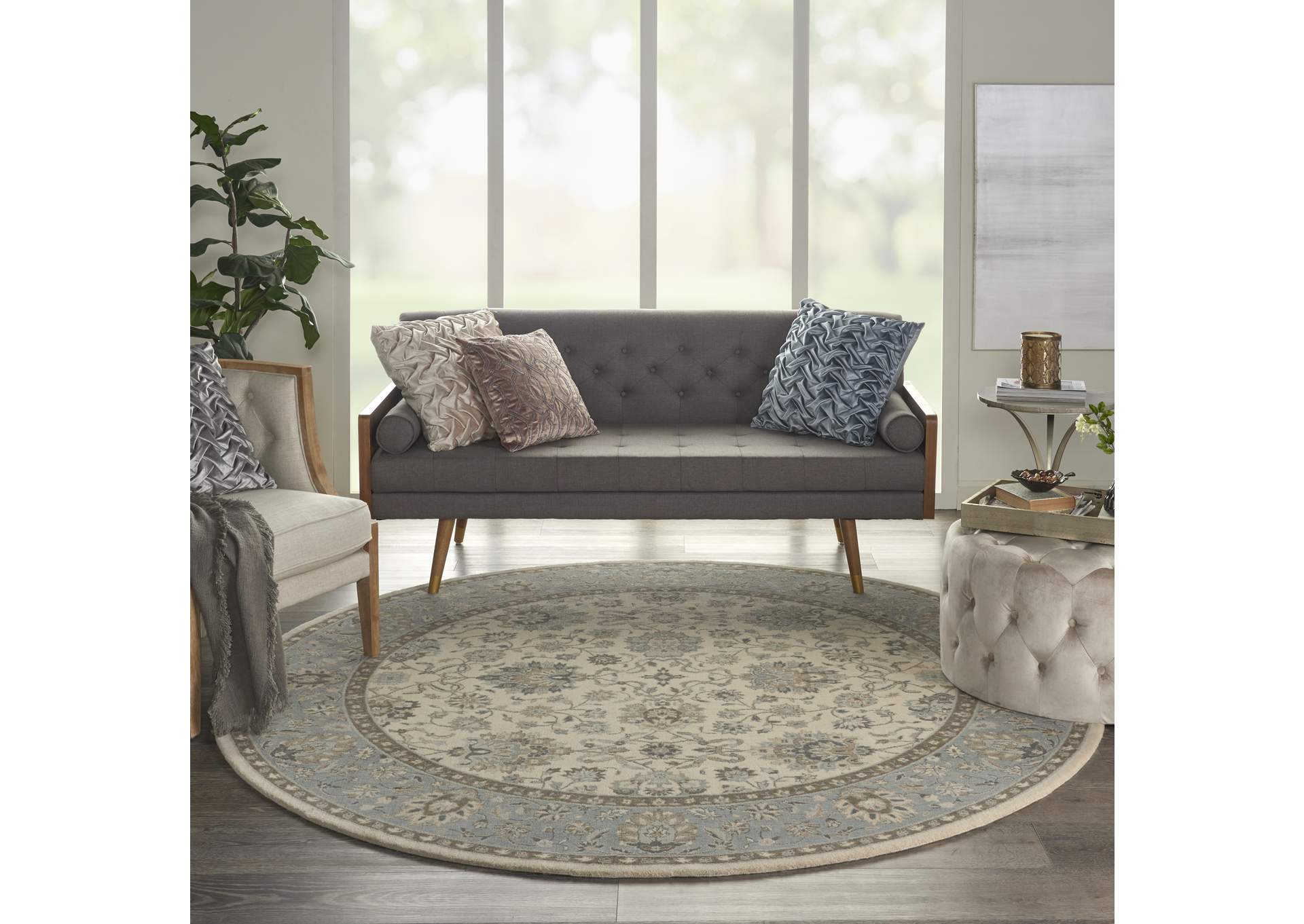 Nourison Living Treasures 8' Round Area Rug,Nourison