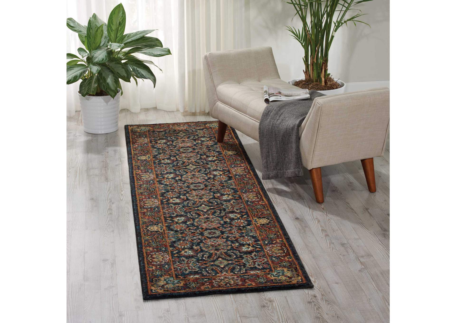 Nourison 2020 NR201 Navy 11' Runner Area Rug,Nourison