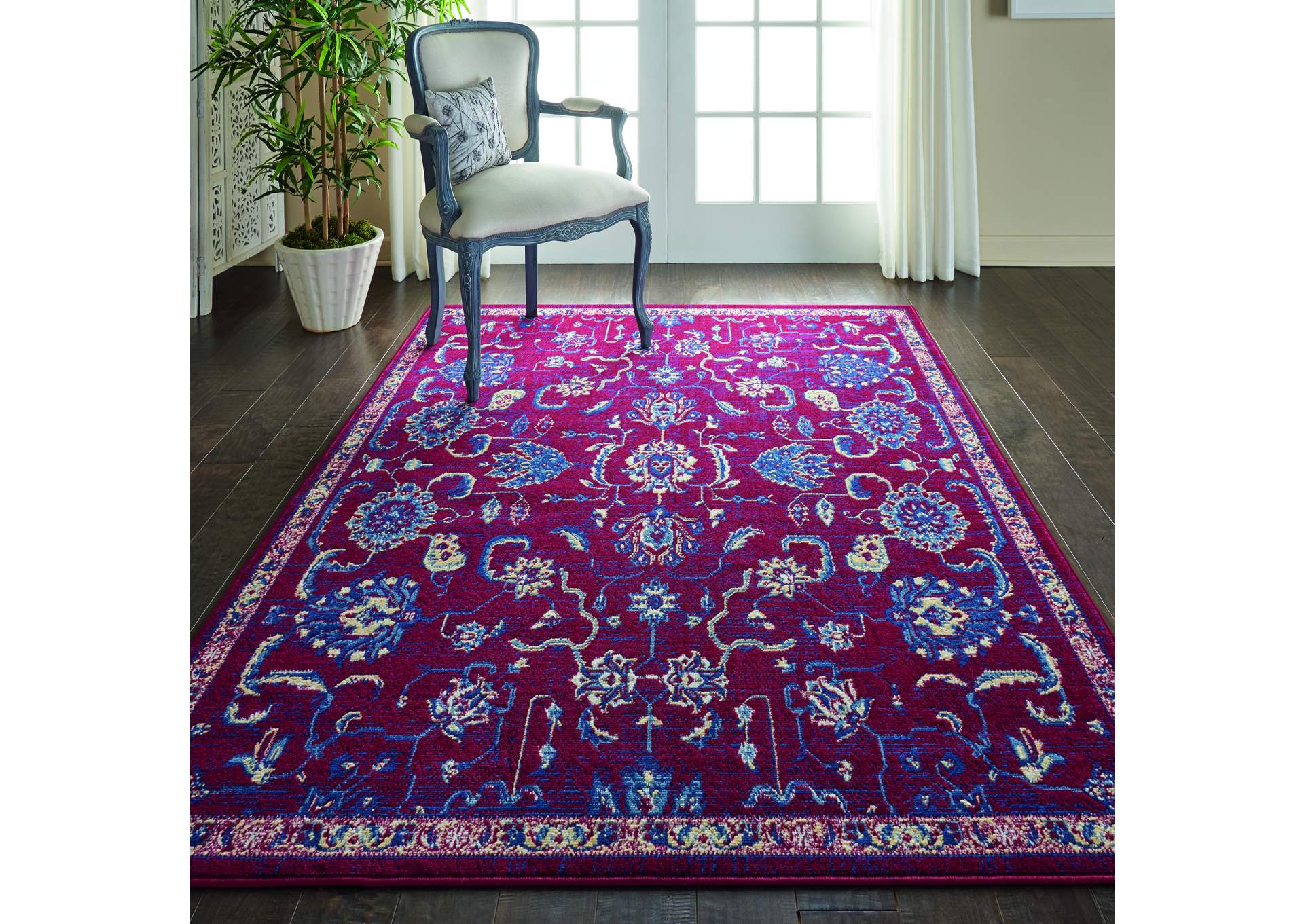 Nourison Grafix GRF36 Red 5'x7' Persian Area Rug,Nourison