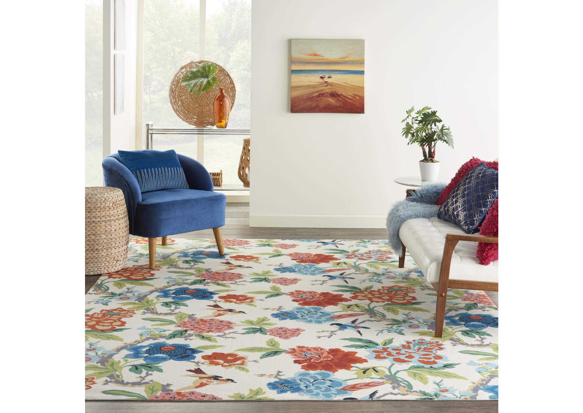 Waverly Wav01/Sun & Shade 8' x 11' Area Rug,Nourison