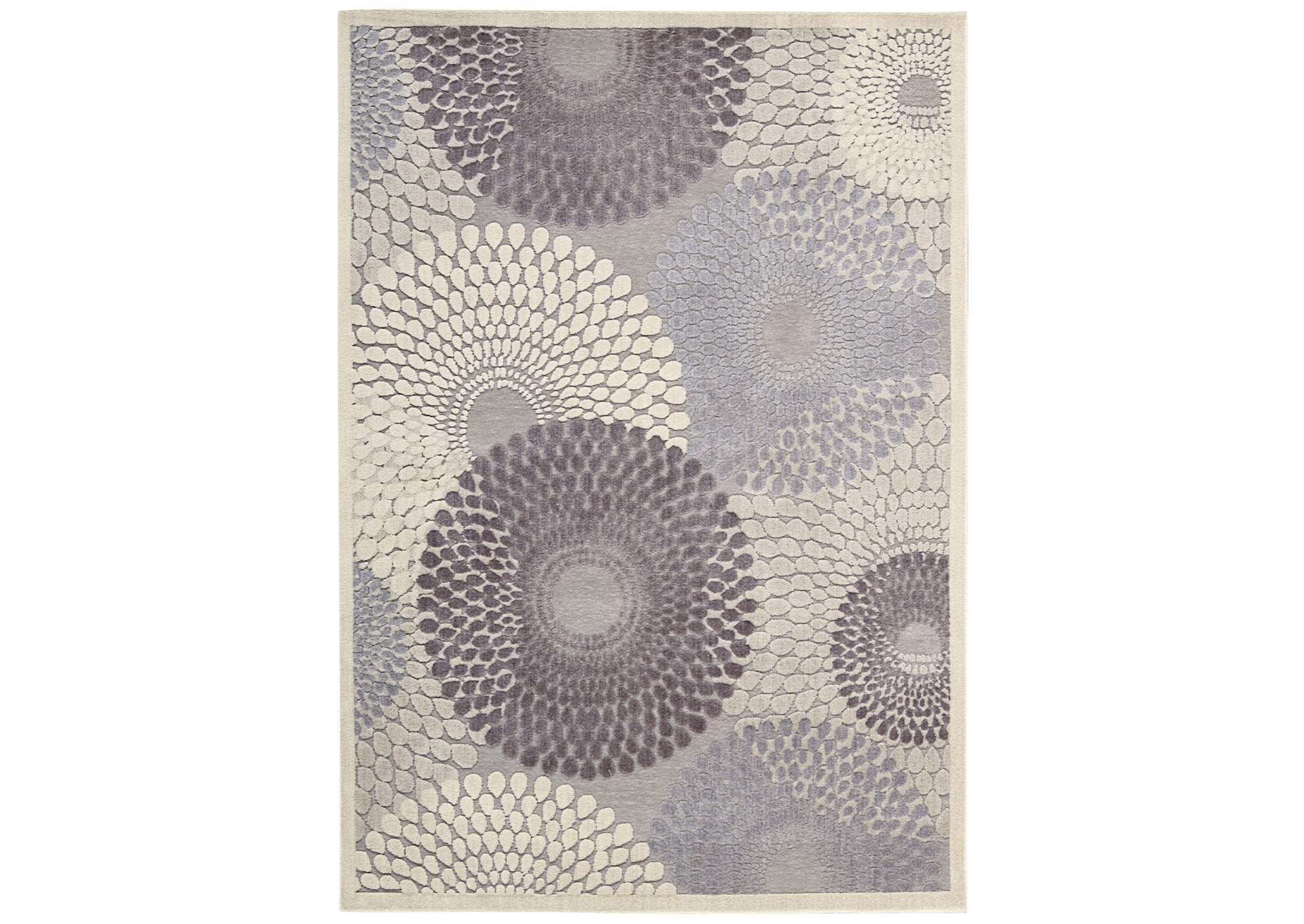 Nourison Graphic Illusions GIL04 Grey 5'x8' Area Rug,Nourison
