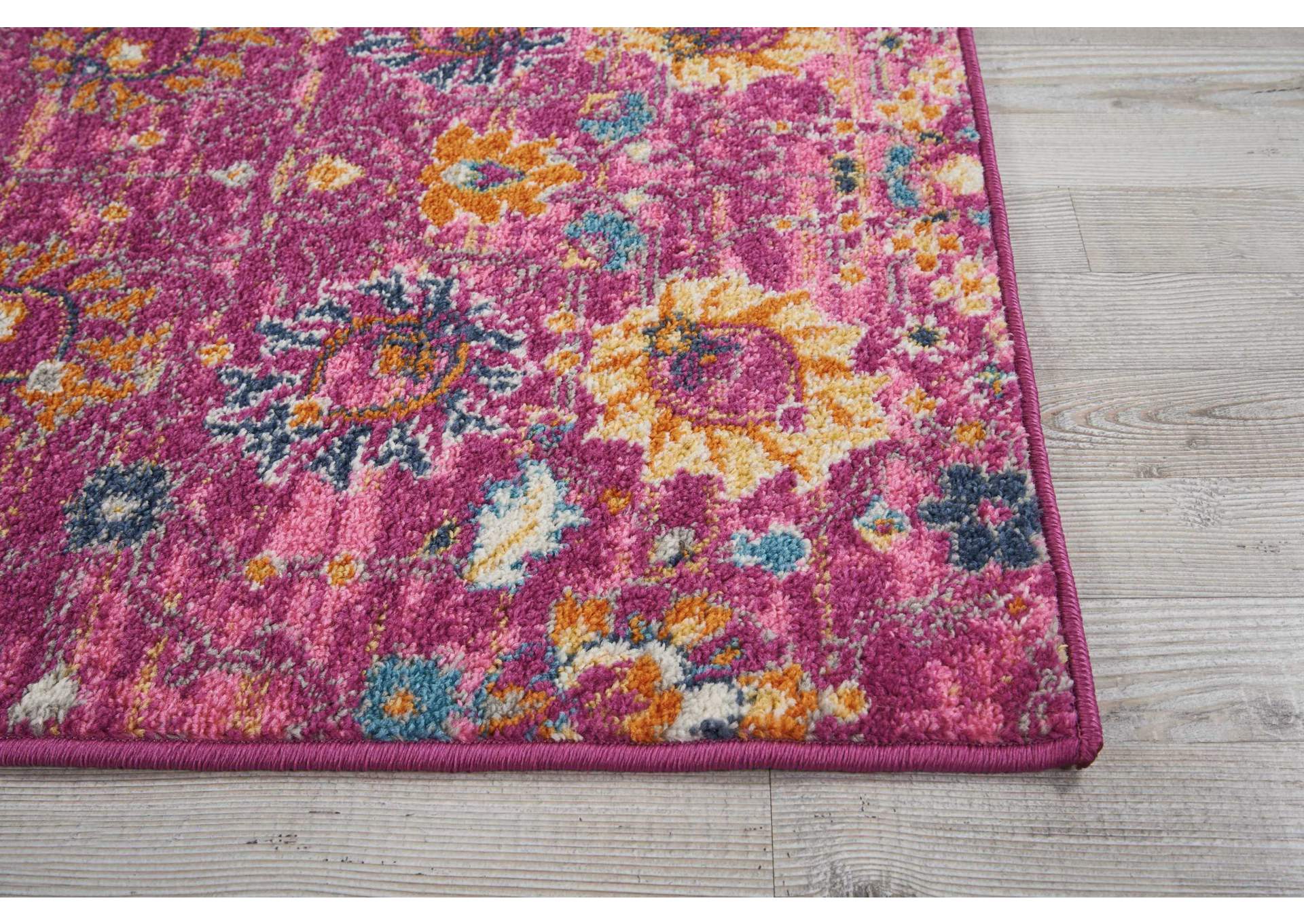 Nourison Passion PSN01 Pink 8' Runner Hallway Rug,Nourison