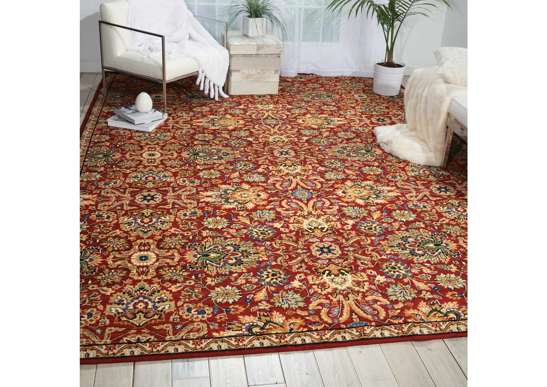 Nourison Timeless TML17 Red 9'x12' Rug,Nourison