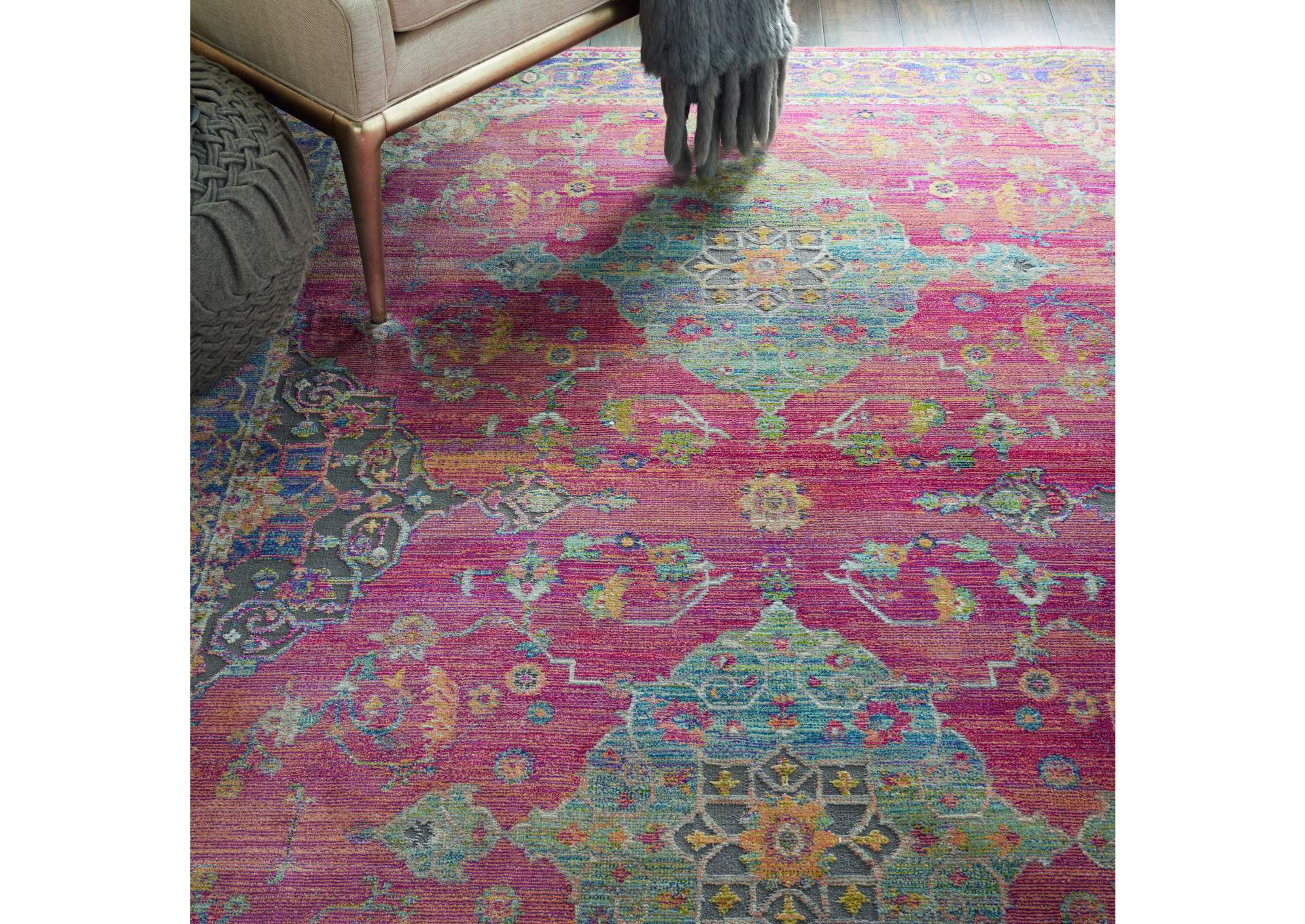 Nourison Ankara Global ANR01 Multicolor 5'x8' Persian Area Rug,Nourison