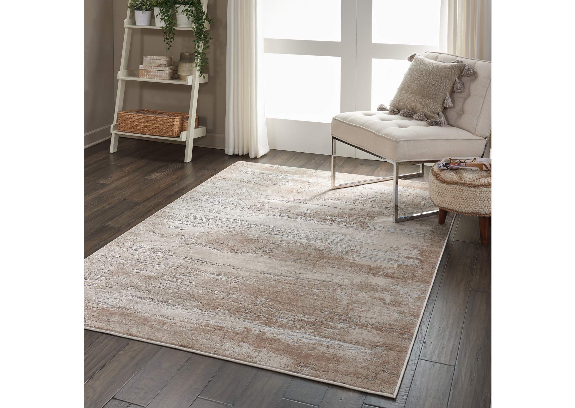 Nourison Rustic Textures RUS03 Beige 5'x7' Rustic Area Rug,Nourison