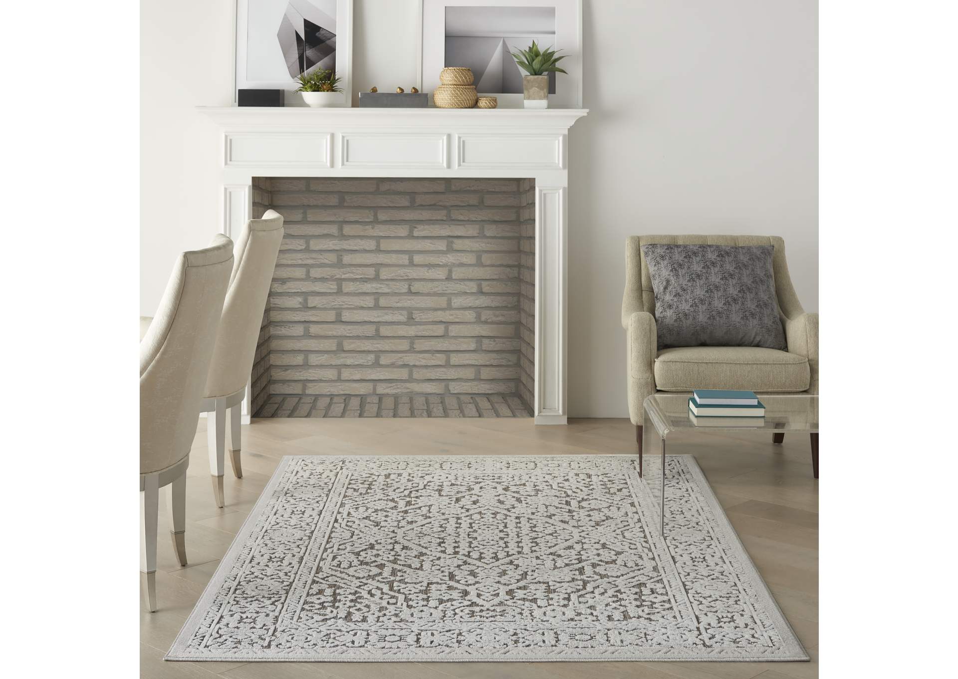 Nourison Key Largo 5'x7' Beige Area Rug,Nourison