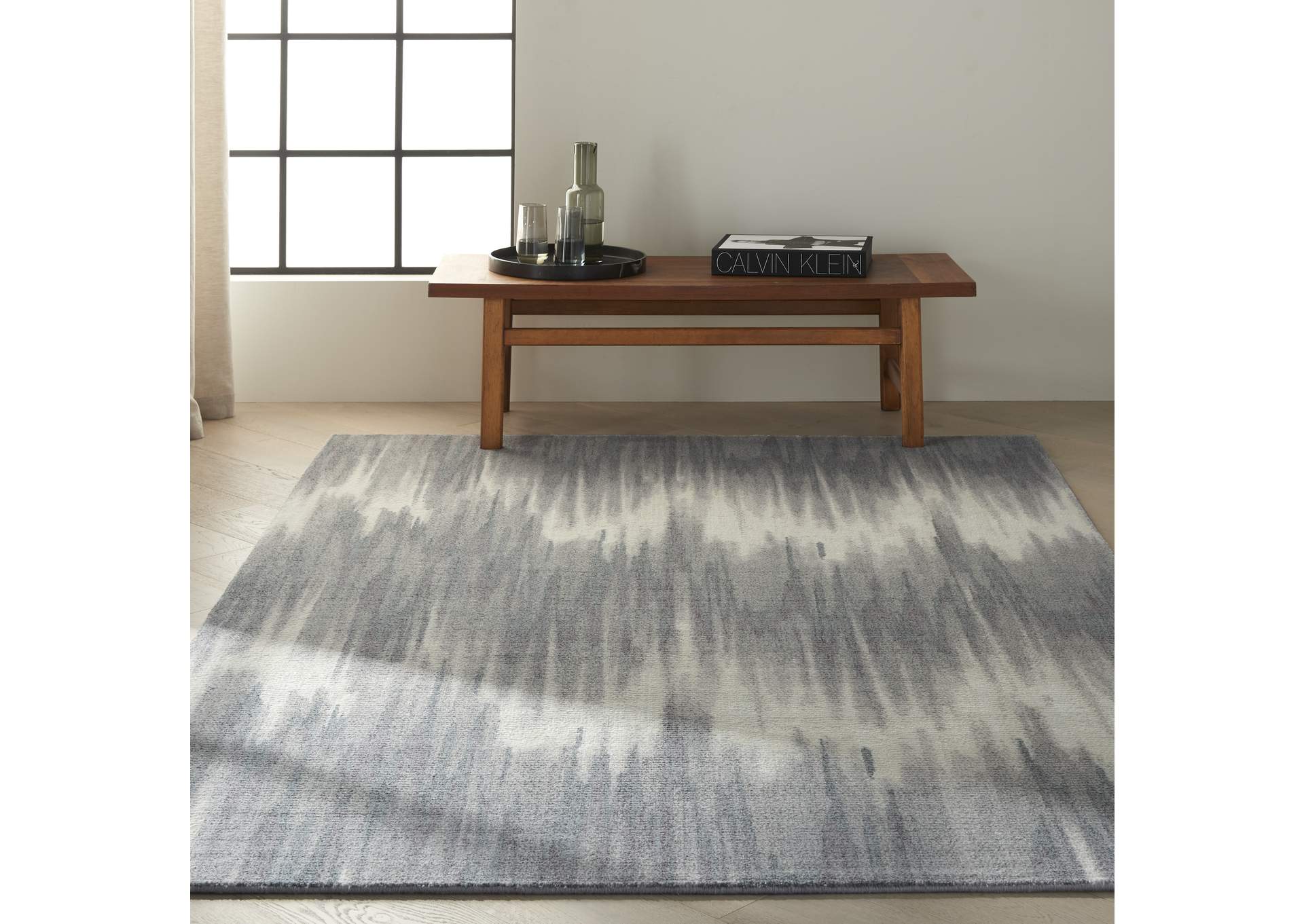 Calvin Klein Home Gradient Grey 6'x8' Area Rug,Nourison