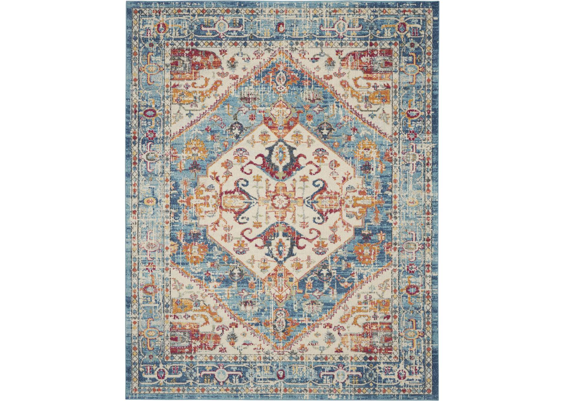 Nourison Passion 8' x 10' Ivory Light Blue Area Rug,Nourison