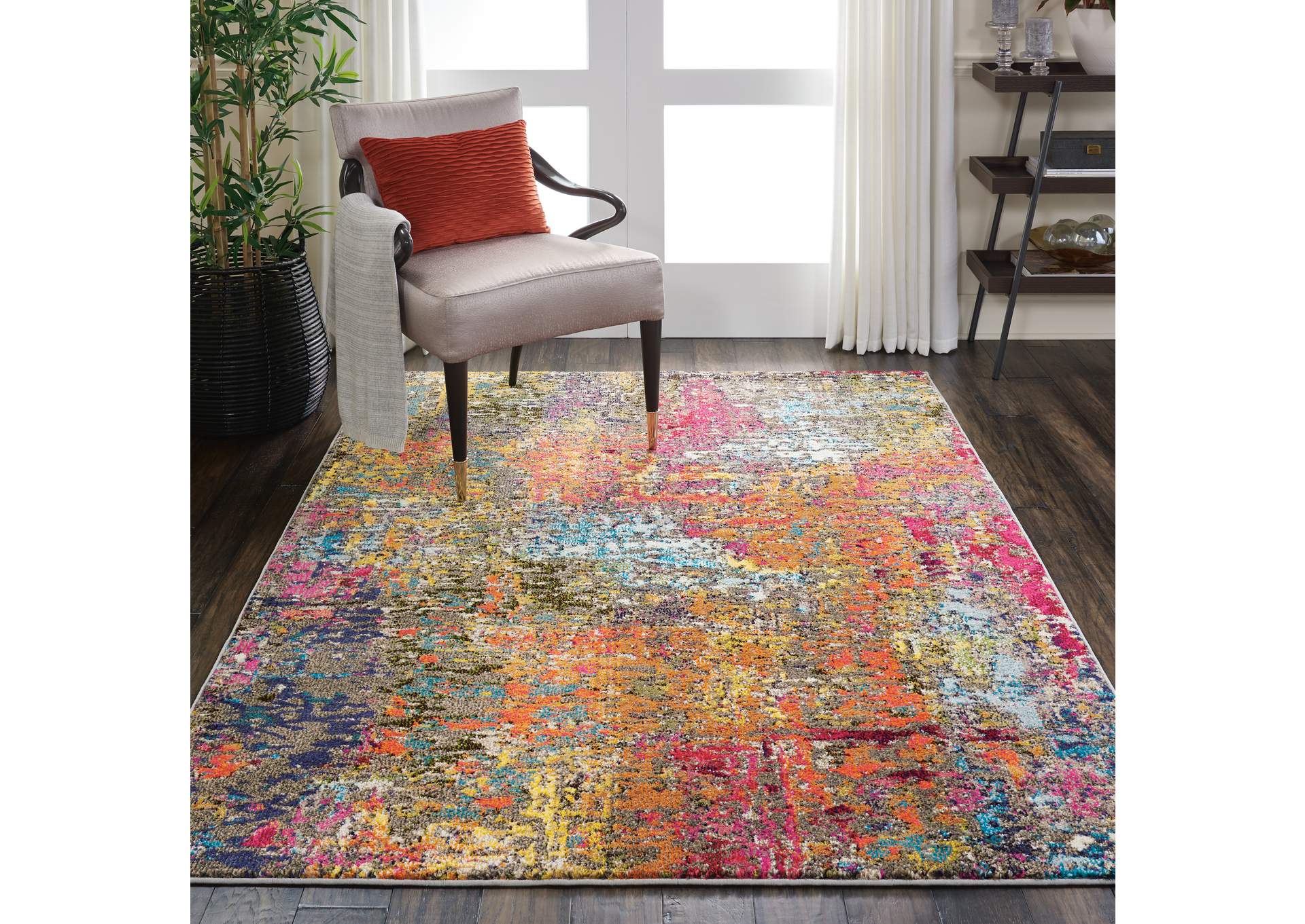 Nourison Celestial CES14 Multicolor 5'x7' Colorful Area Rug,Nourison