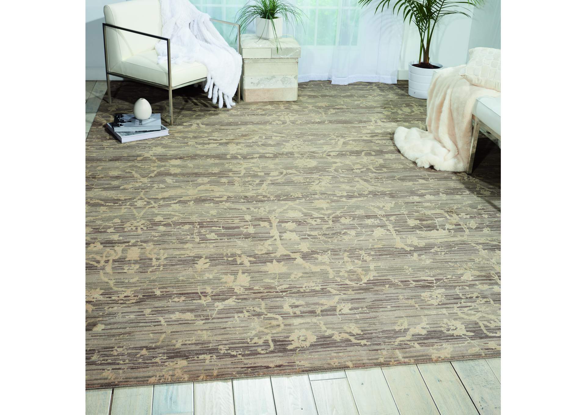 Nourison Silk Elements SKE22 Beige 9'x12' Rug,Nourison