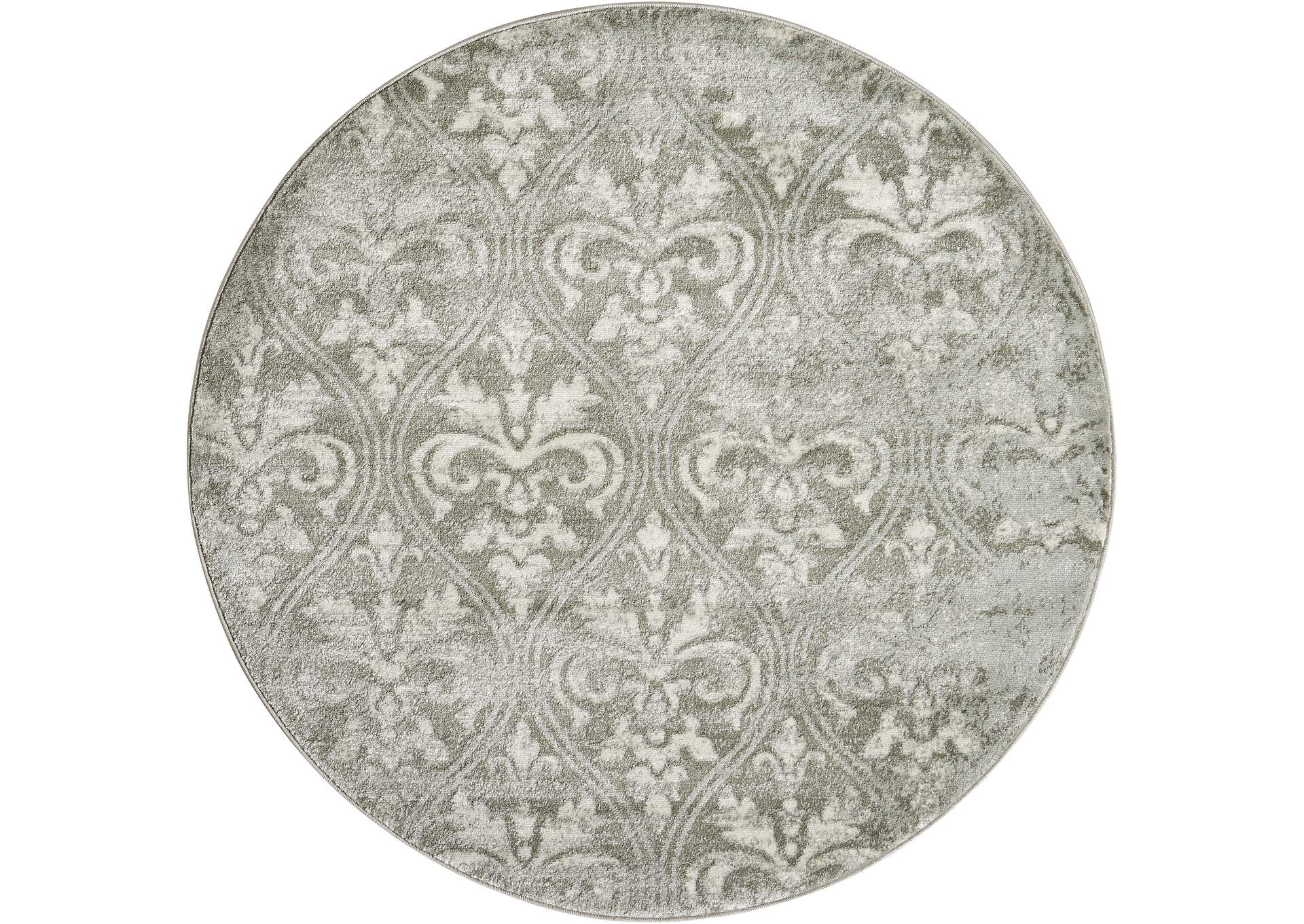 Nourison Euphoria EUP06 Grey 5' Round Area Rug,Nourison