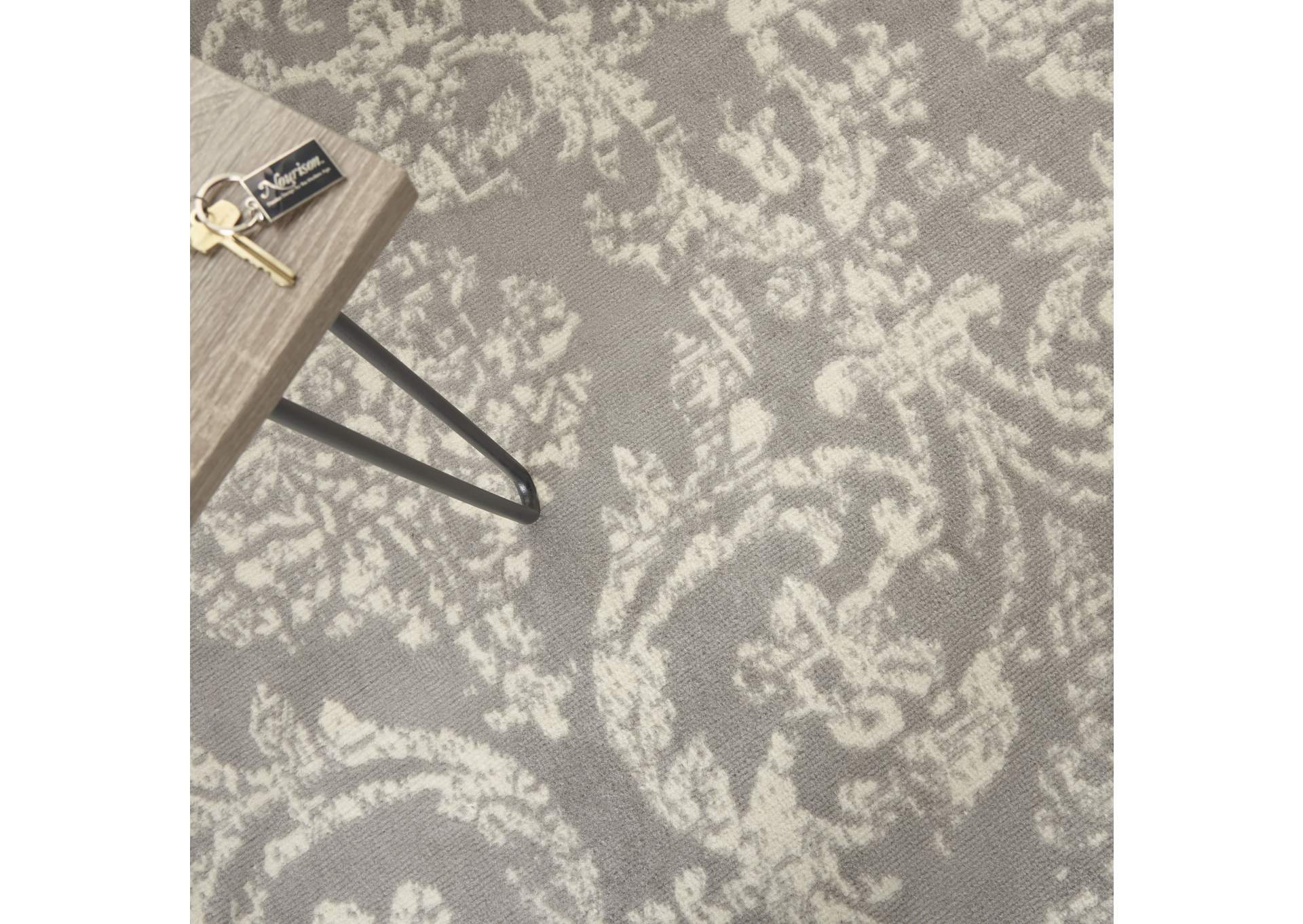 Nourison Jubilant JUB09 Grey 5'x7' Farmhouse Area Rug,Nourison