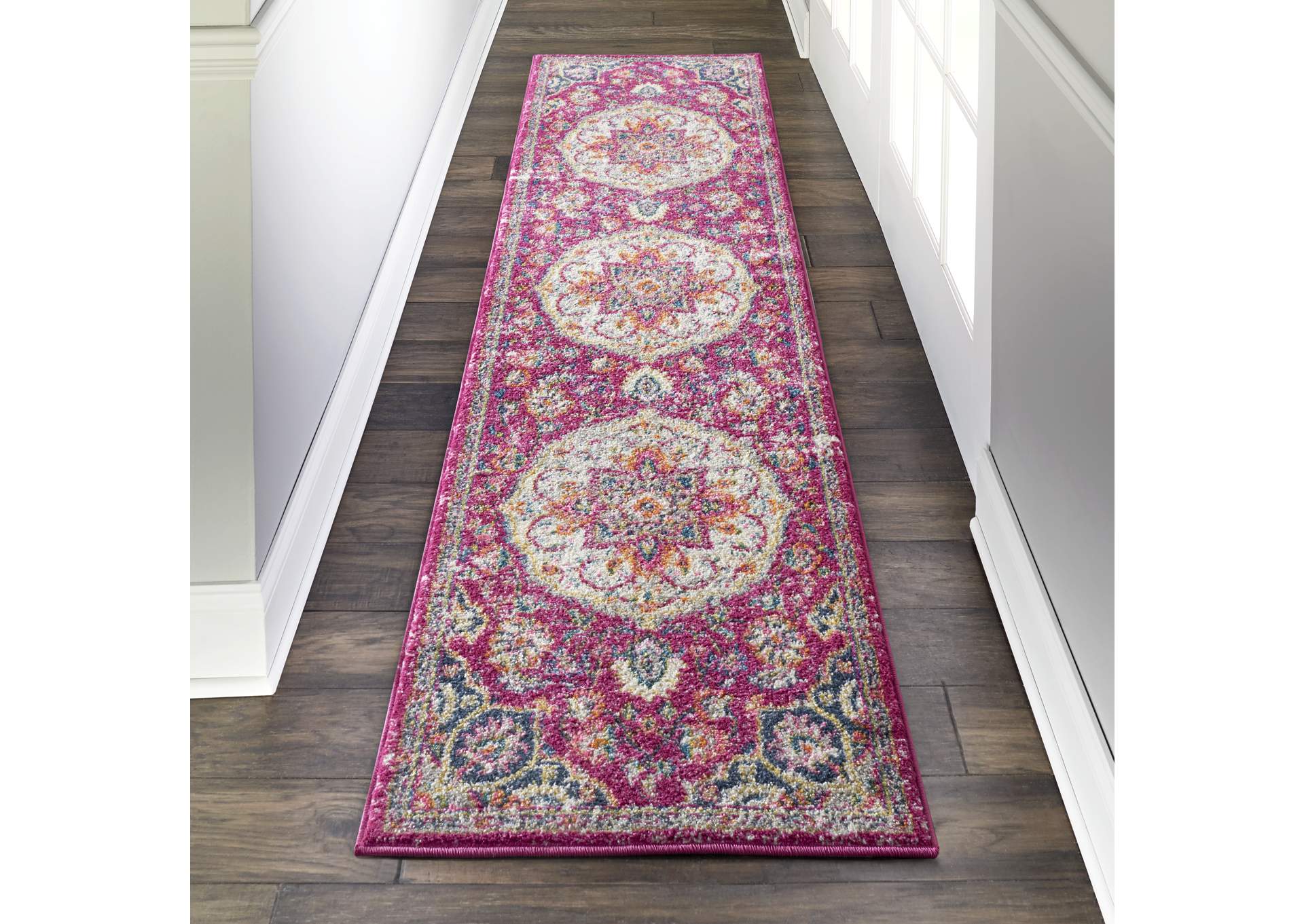 Nourison Passion Bohemian Pink Colored Area Rug,Nourison