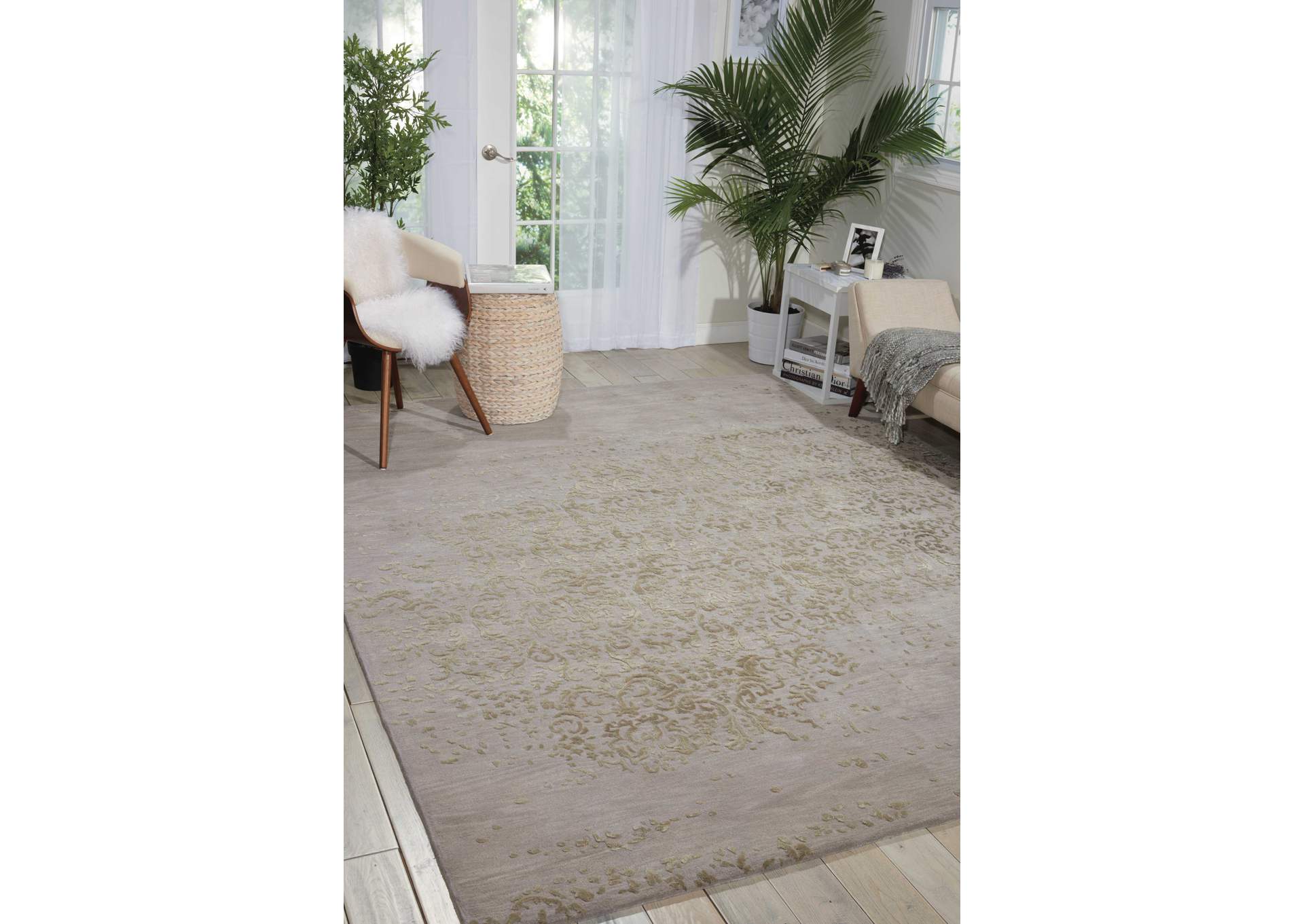 Nourison Opaline OPA08 Grey 10'x14' Oversized Rug,Nourison