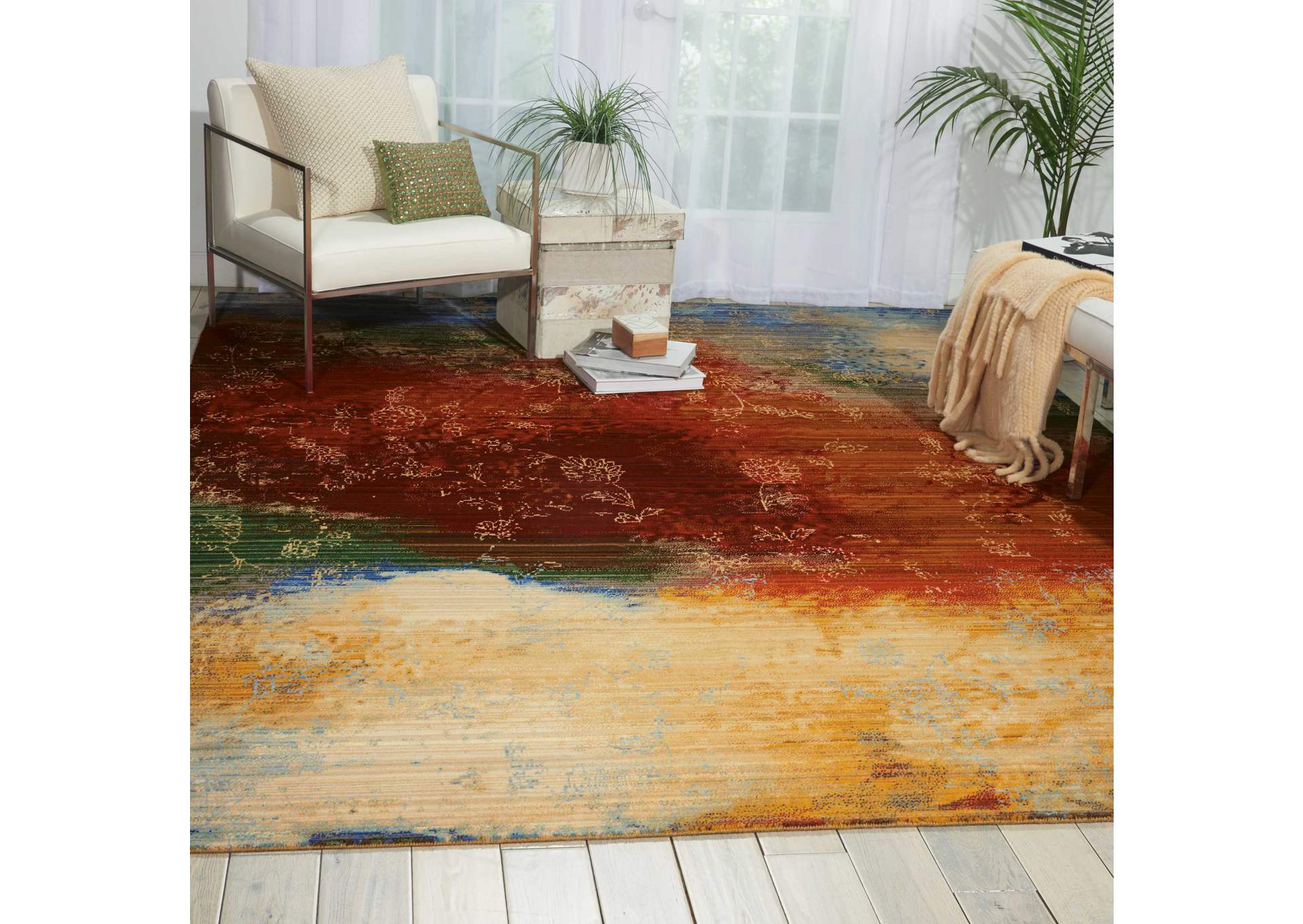 Nourison Rhapsody RH016 Multicolor 10'x14' Rug,Nourison