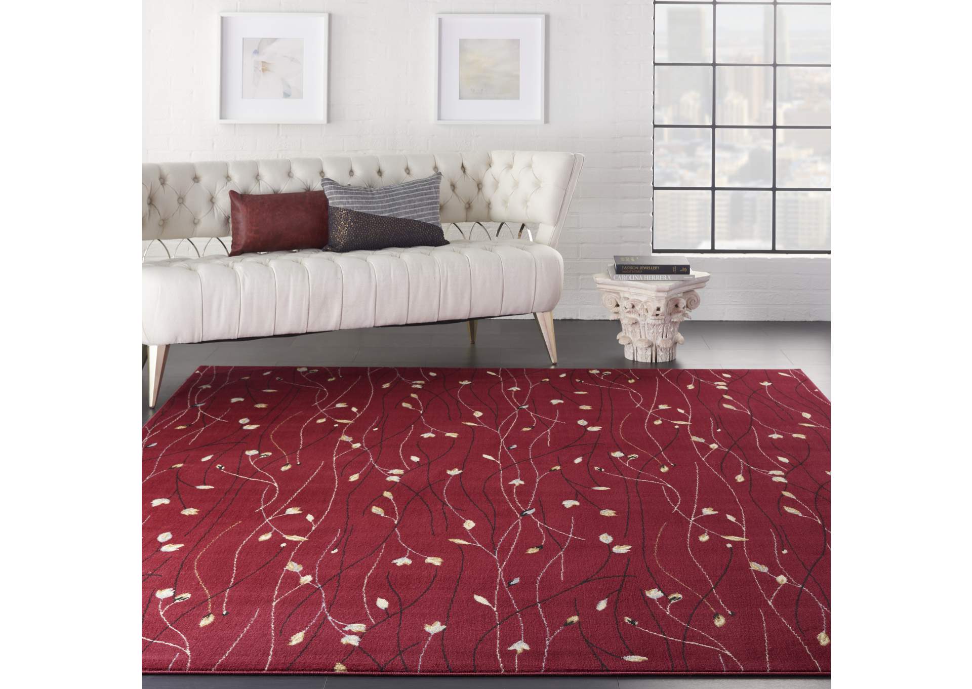Nourison Grafix GRF15 Red 8'x10' Large Rug,Nourison