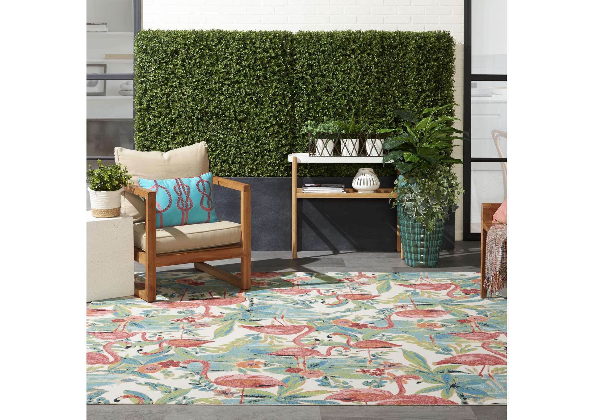 Nourison Wav01/Sun & Shade 8' Square Area Rug,Nourison