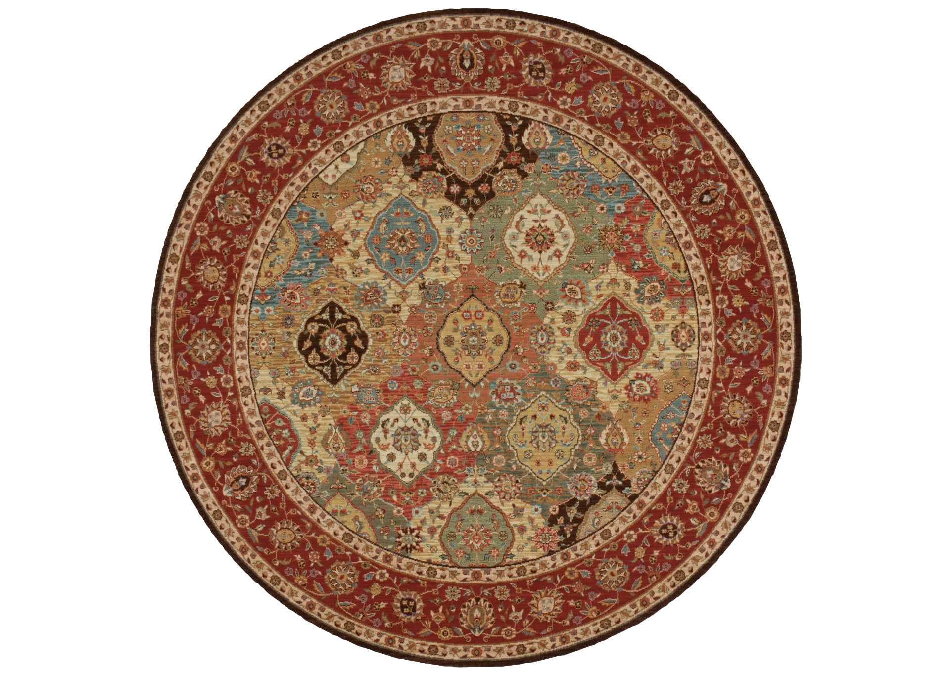 Nourison Living Treasures LI03 Multicolor 8' Round Rug,Nourison