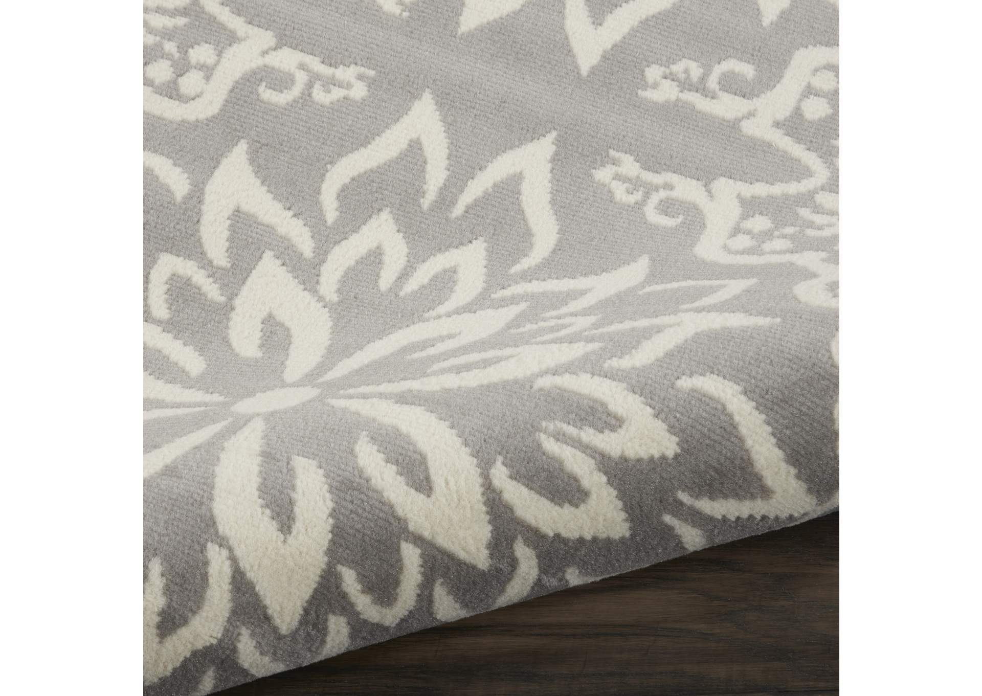 Nourison Jubilant JUB06 Grey 3'x5' Small Floral Area Rug,Nourison