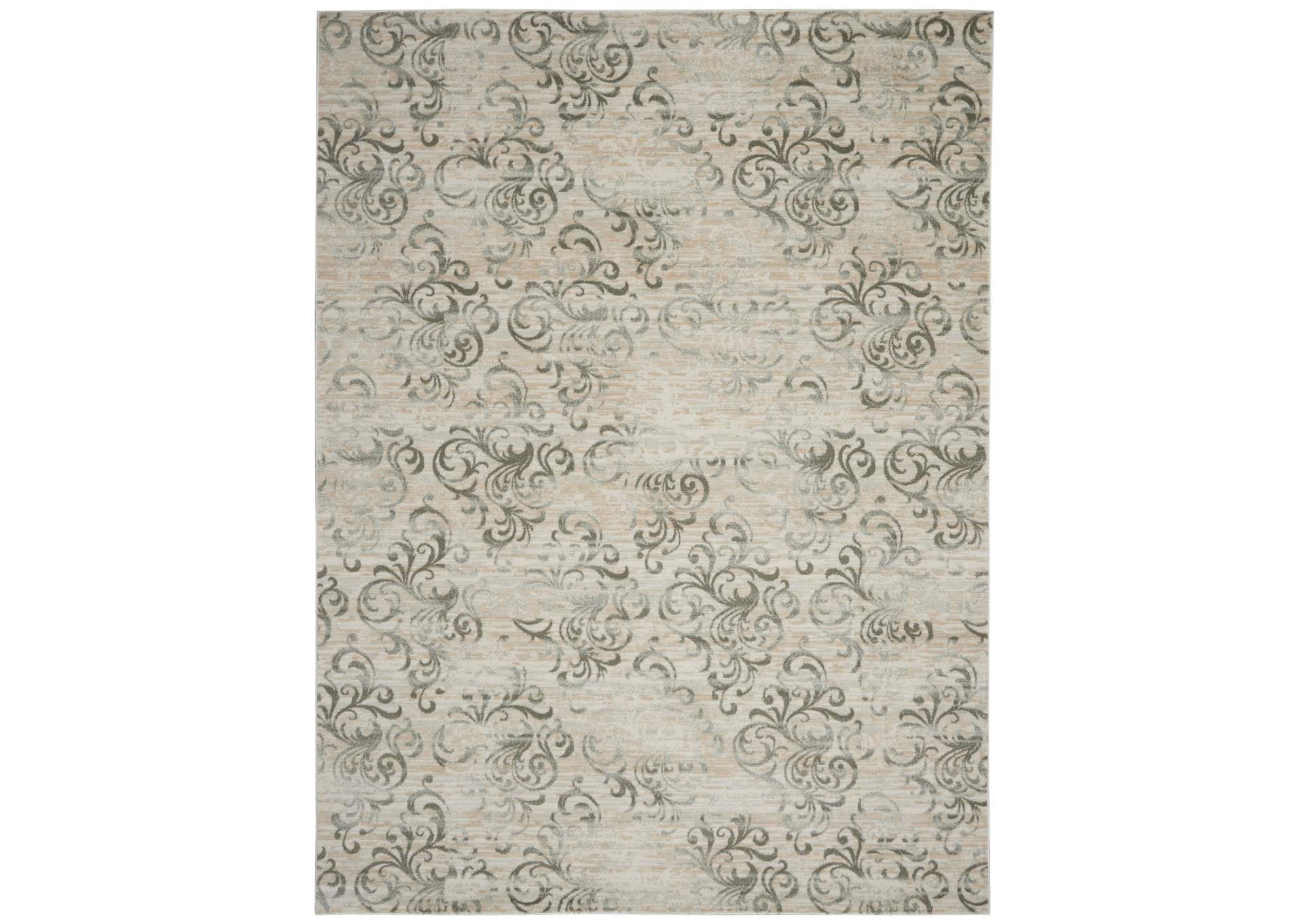 Nourison Euphoria EUP01 White and Beige 9'x12' Oversized Rug,Nourison