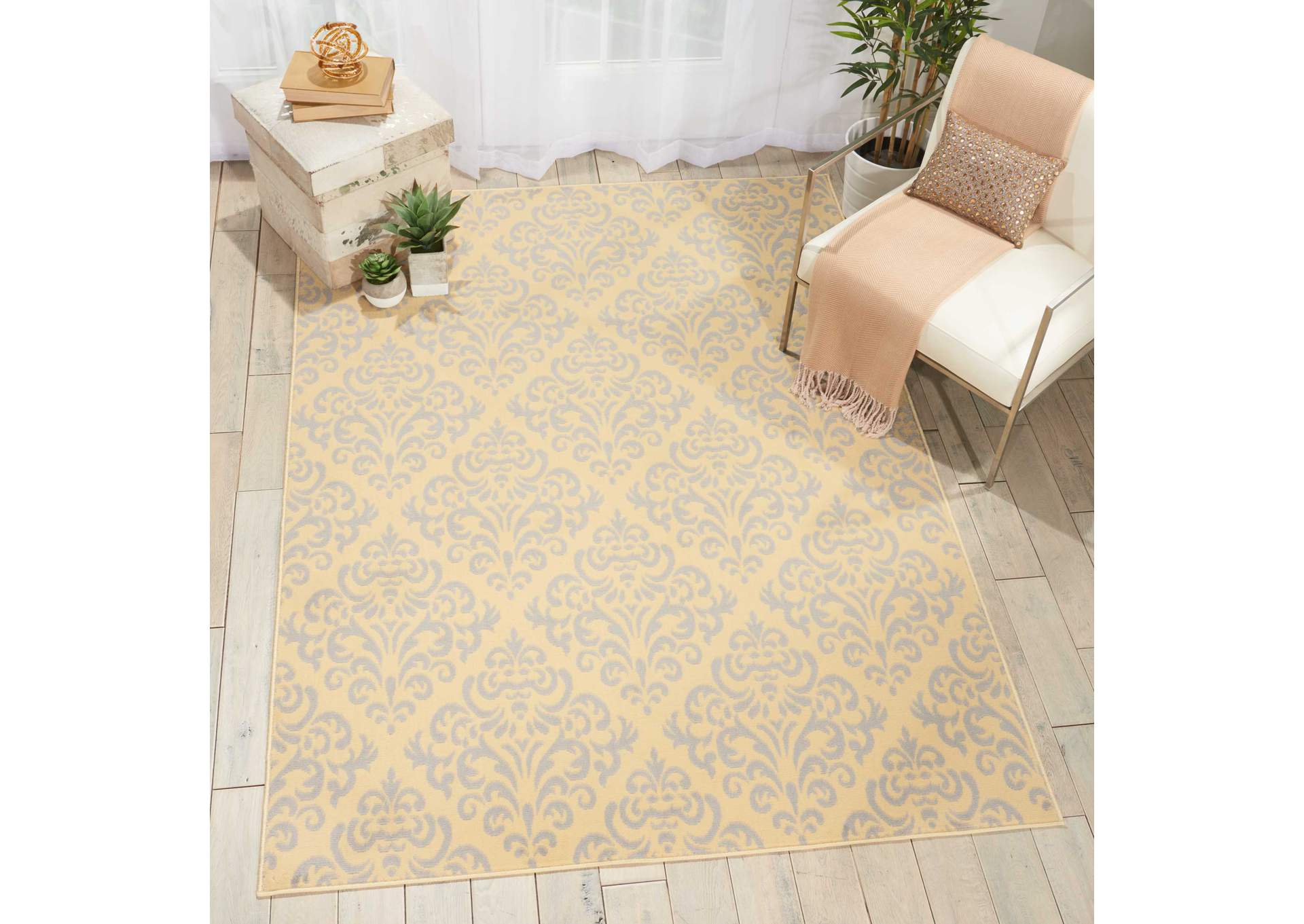 Nourison Grafix GRF06 Beige 5'x7' Area Rug,Nourison
