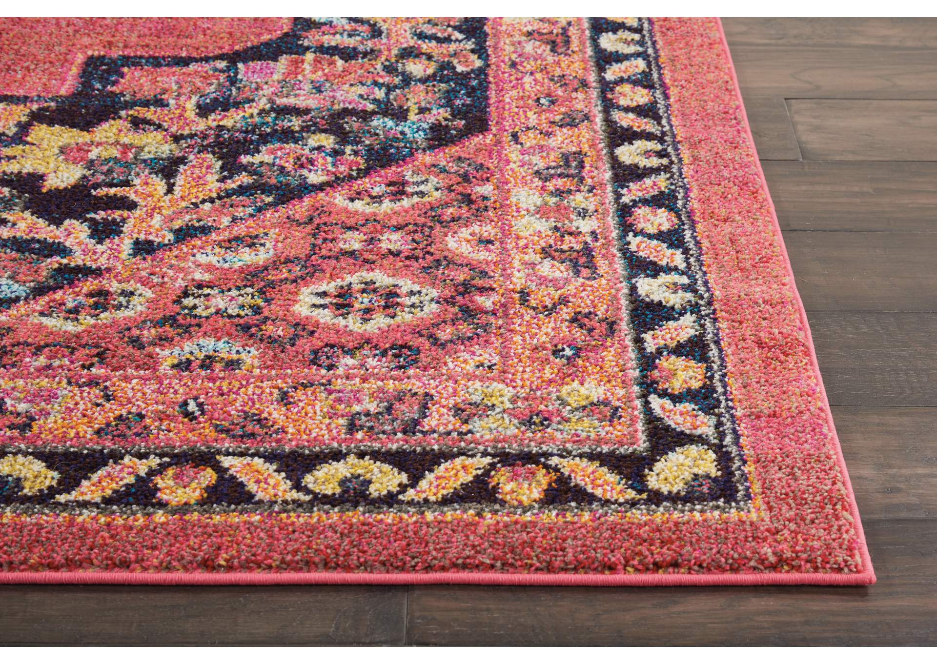 Nourison Passionate PST01 Pink Multicolor 8'x10' Large Rug,Nourison