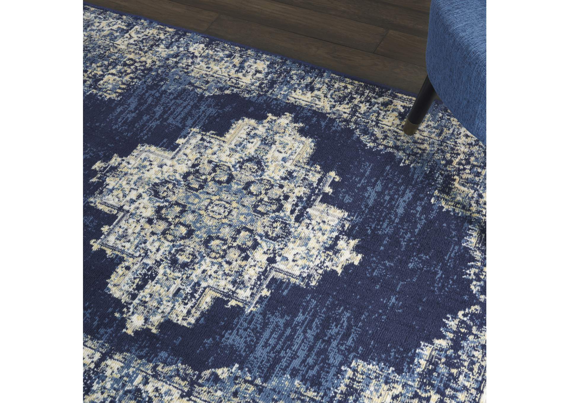 Nourison Grafix GRF14 Blue 5'x7' Area Rug,Nourison
