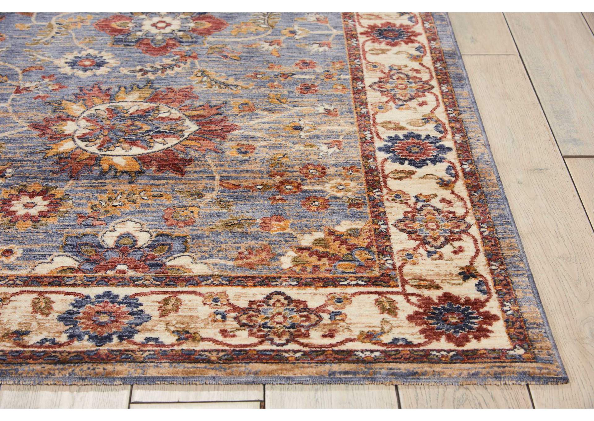 Nourison Lagos LAG04 Light Blue Multicolor 8'x10' Large Low-pile Rug,Nourison