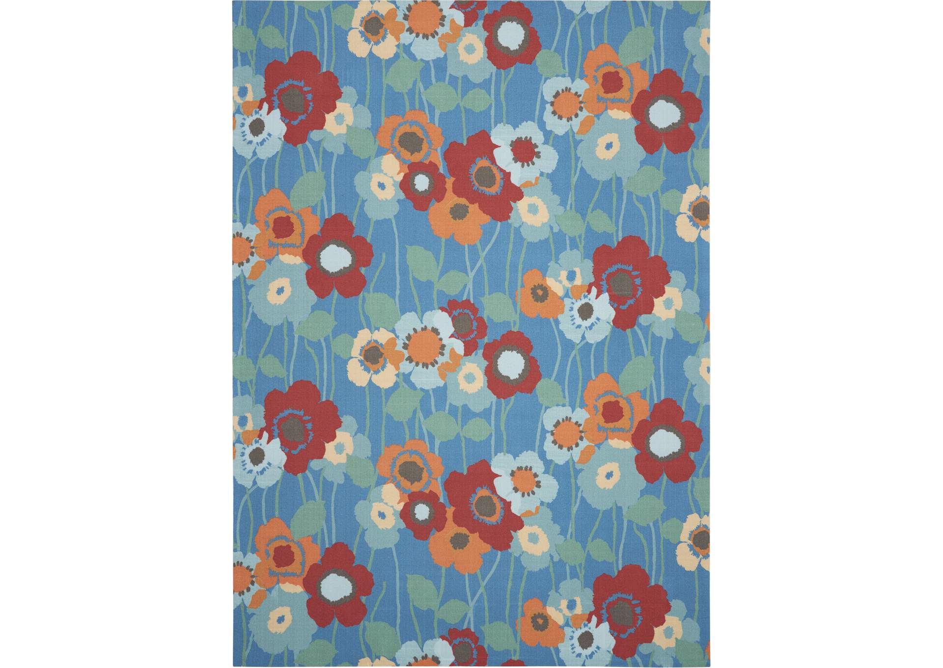 Waverly Sun N Shade SND27 Blue 10'x14' Rug,Nourison