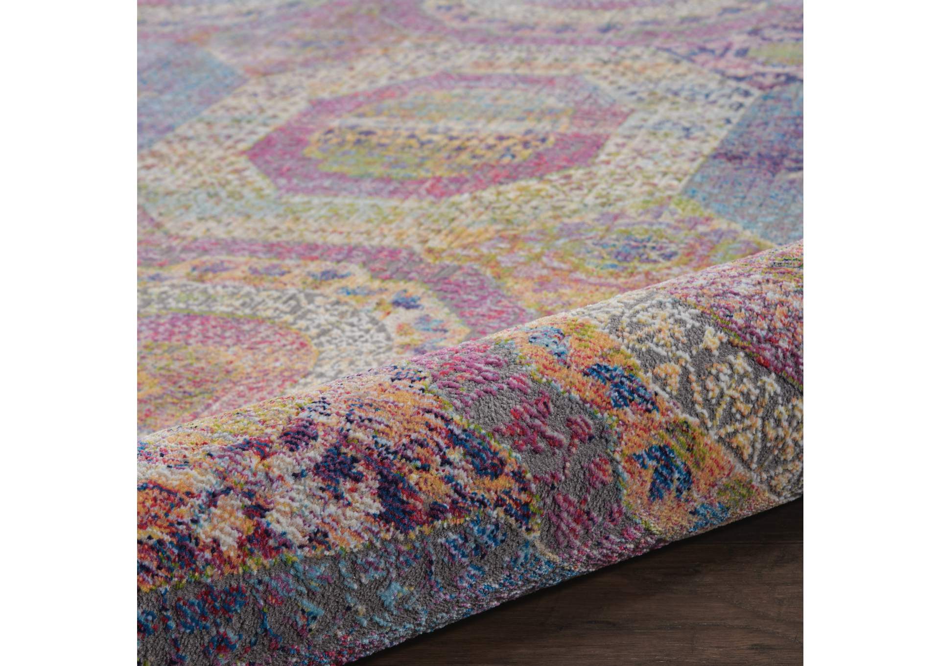 Nourison Ankara Global ANR05 Multicolor 9'x12' Oversized Low-pile Rug,Nourison