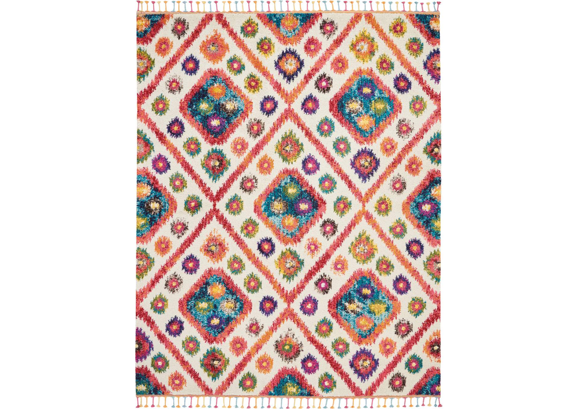 Nourison Nomad NMD03 White Multicolor 8'x11' Oversized Rug,Nourison