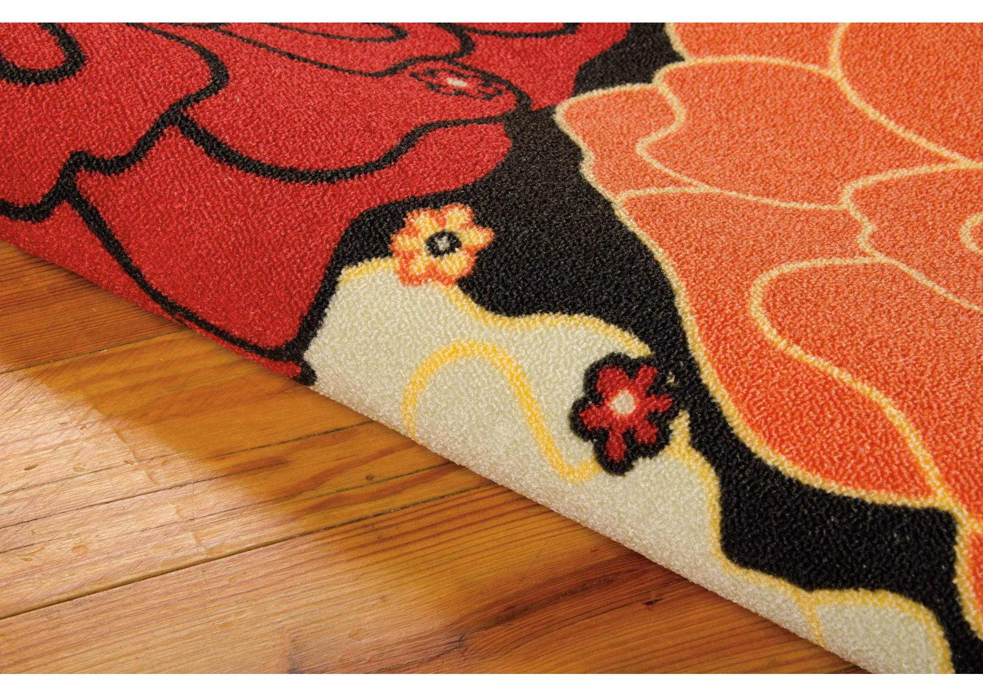 Nourison Home & Garden RS021 Black 5'x8' Area Rug,Nourison