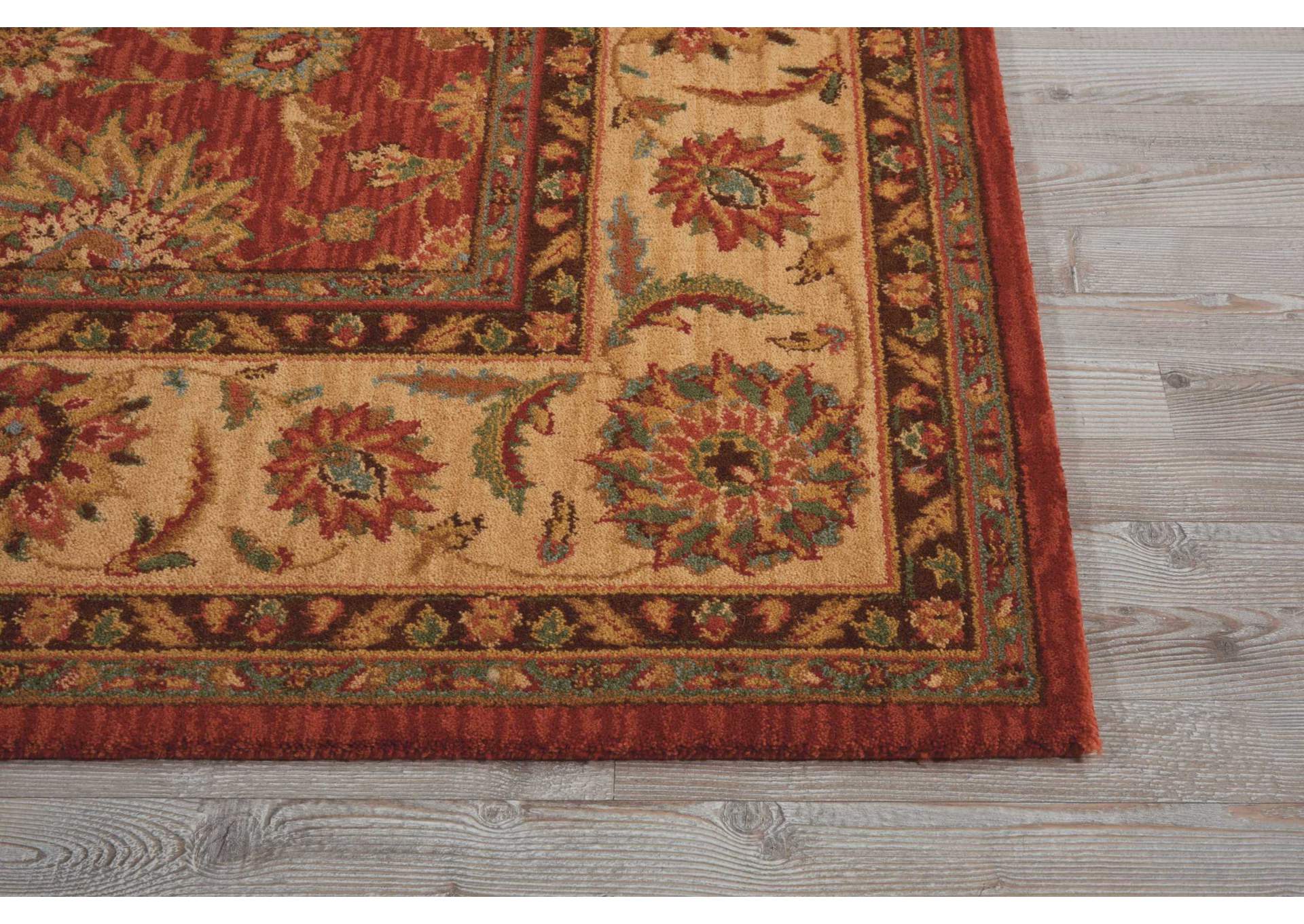 Nourison Living Treasures LI05 Brown 6' Round Area Rug,Nourison