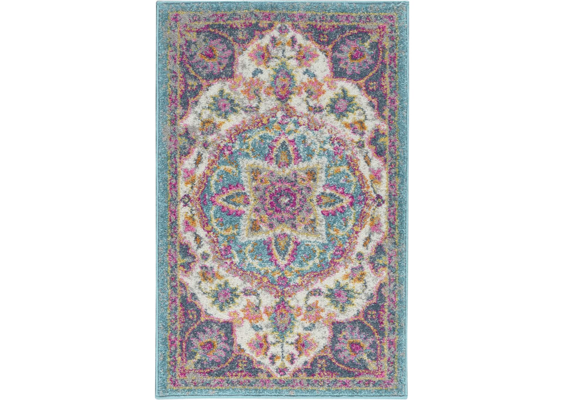Nourison Passion Bohemian Ivory Multi Colored Area Rug,Nourison