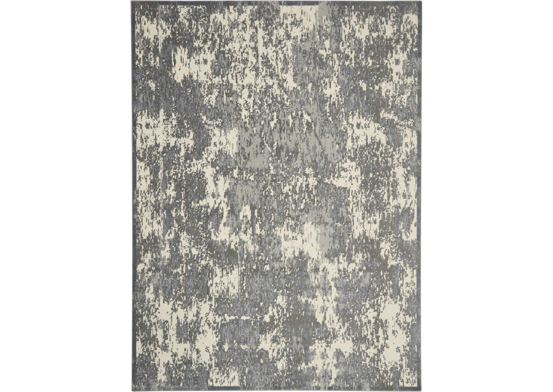 kathy ireland Home Sahara KI392 Charcoal and Ivory 8'x11' Large Rug,Nourison