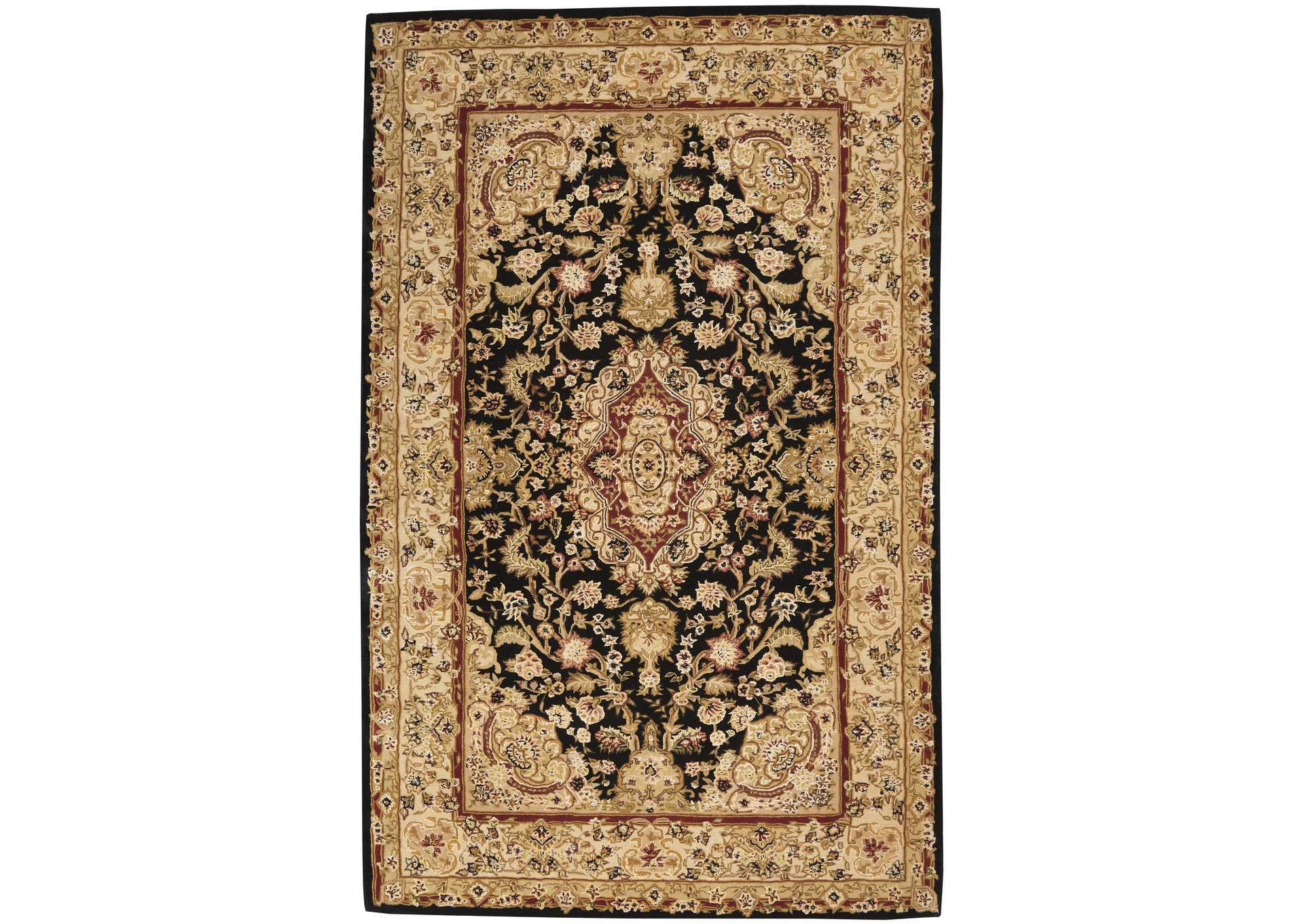 Nourison 2000 2028 Black 4'x6' Area Rug,Nourison