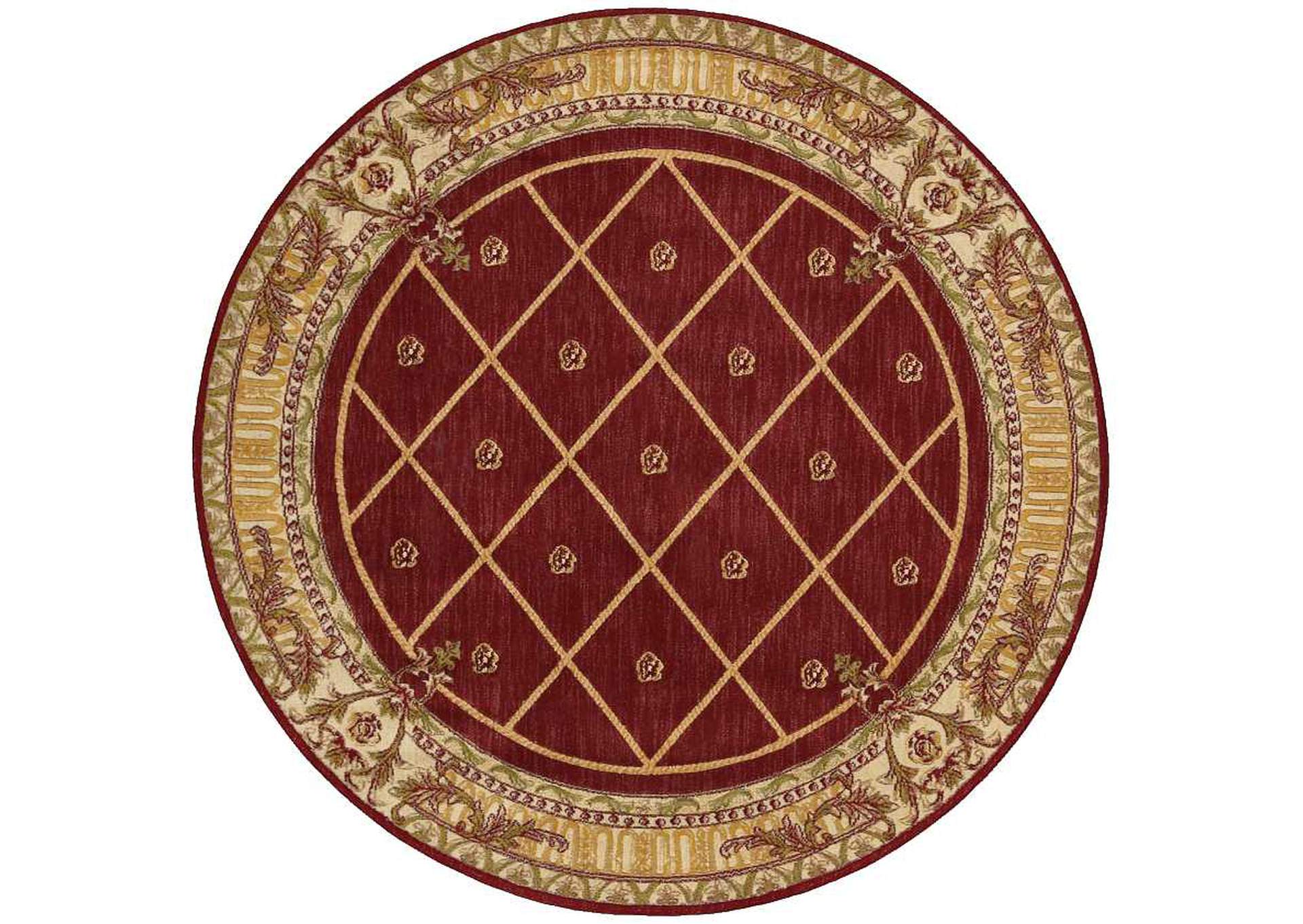Nourison Ashton House AS03 Red 6' Round Area Rug,Nourison