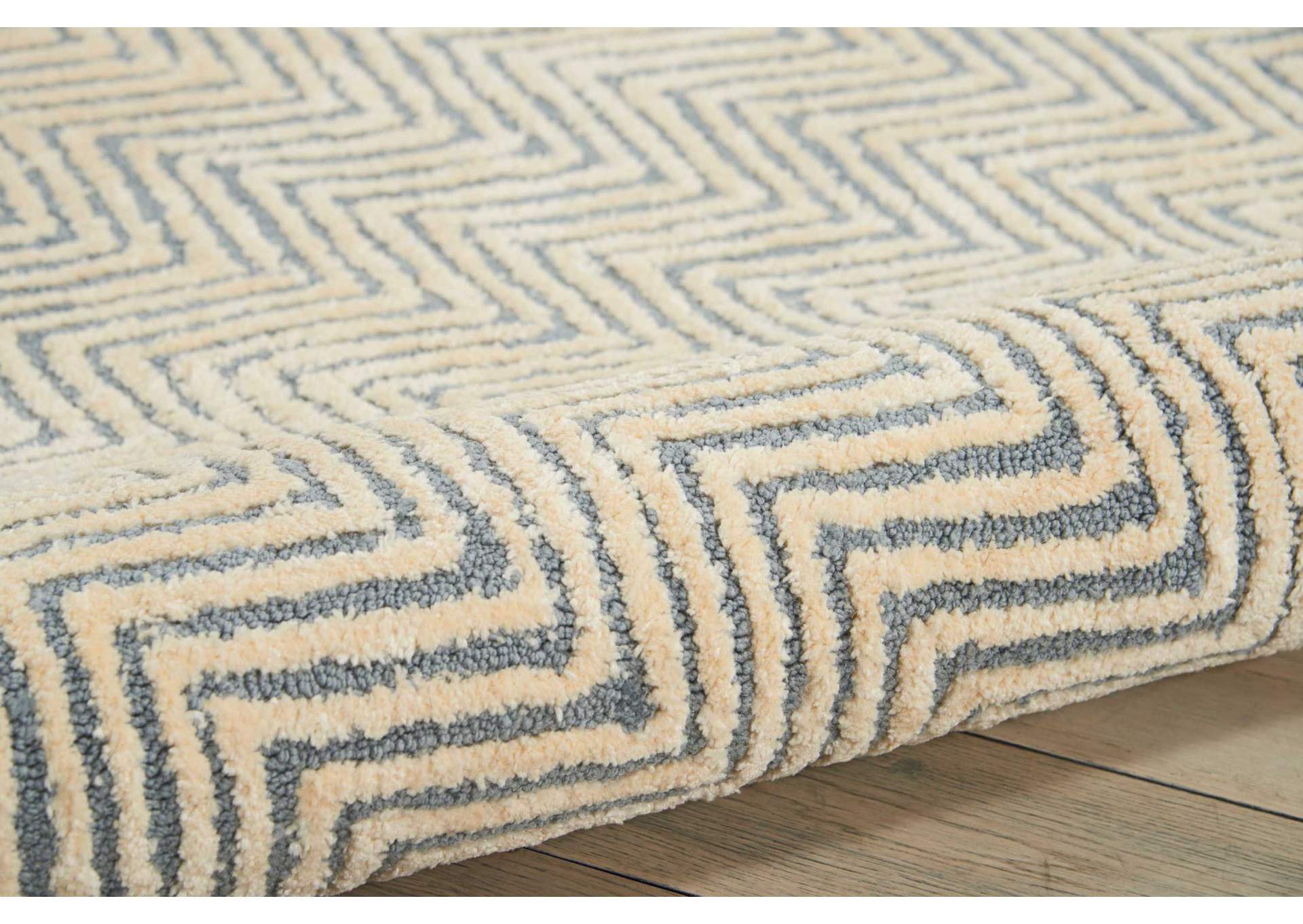 Nourison Deco Mod DEC03 Light Blue/Ivory 4'x6' Area Rug,Nourison