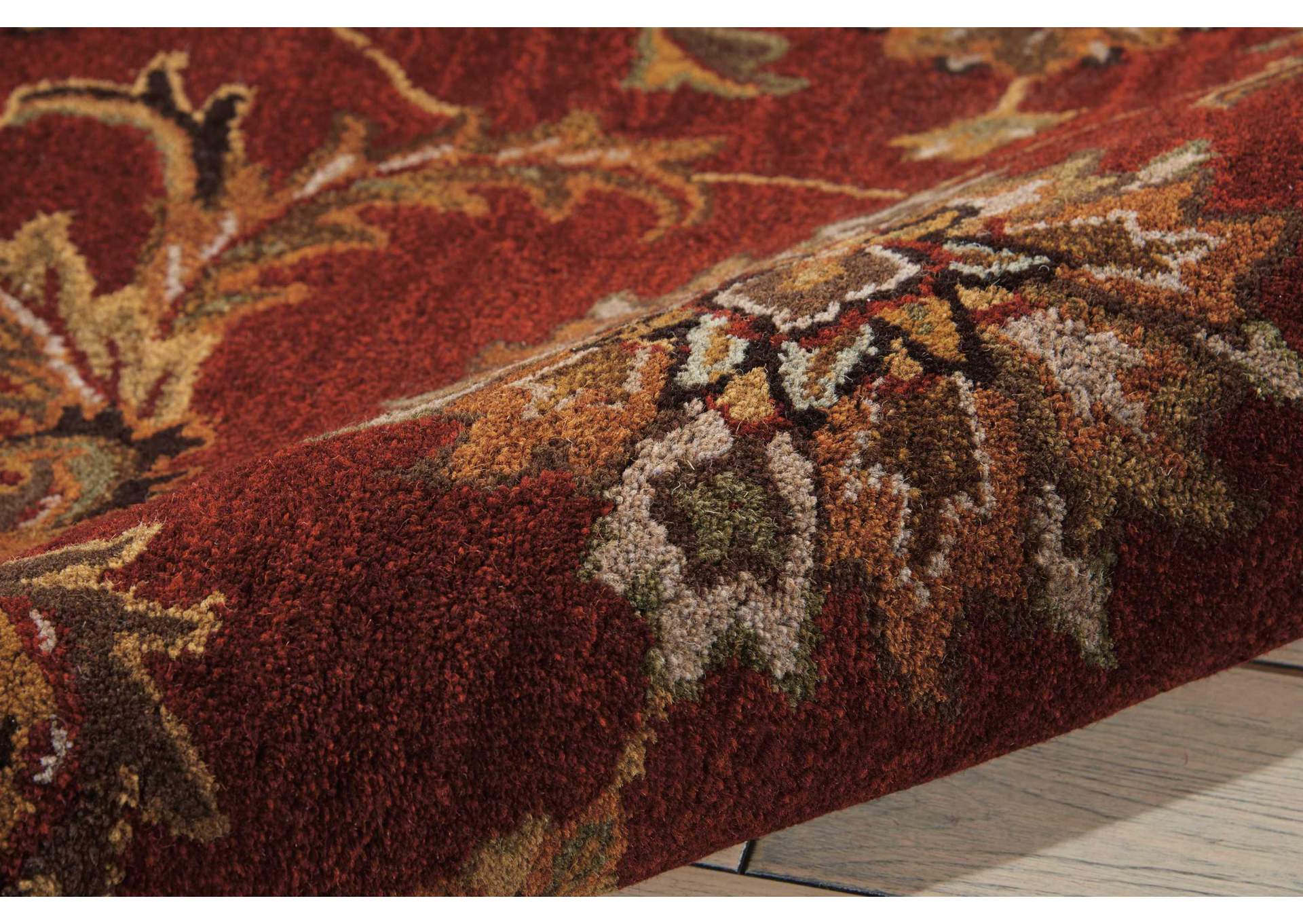 Nourison India House IH83 Red 8' Runner Hallway Rug,Nourison